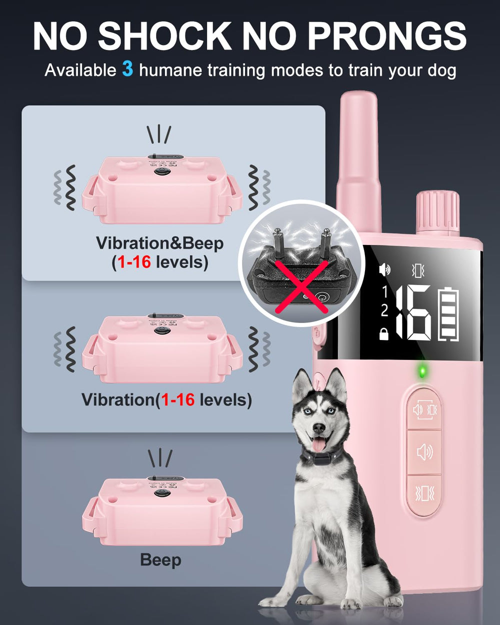 SODOG vibration-collar beeps synchronize with vibrations for effective training.