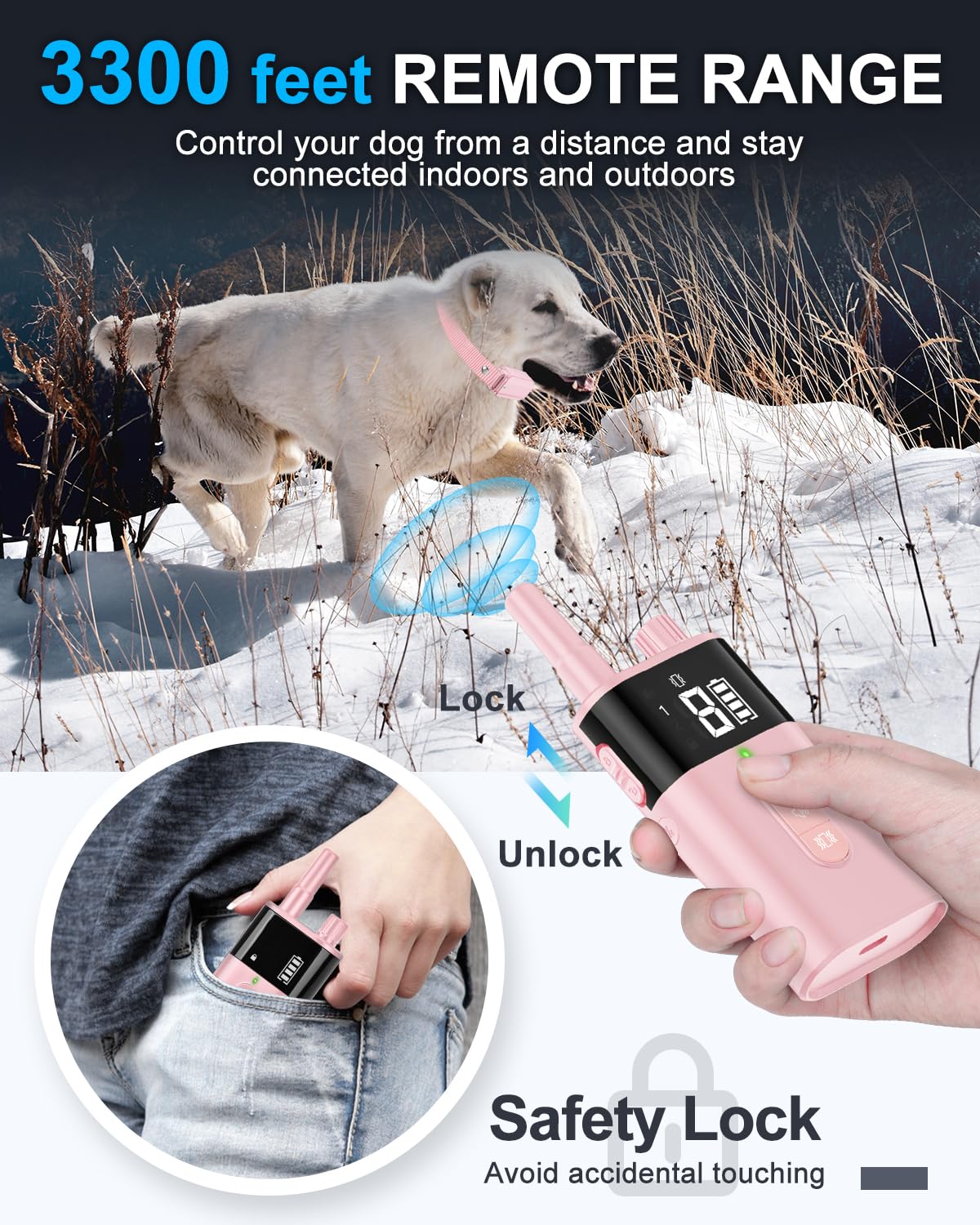 SODOG waterproof collar being used in wet conditions without worry.