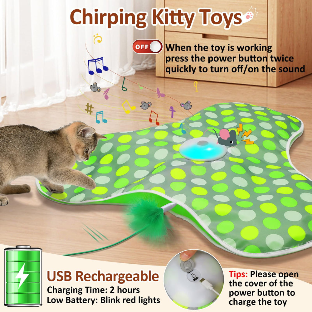 Sofolor Interactive Cat Toy three-speed options tailor play intensity for solo or group sessions.