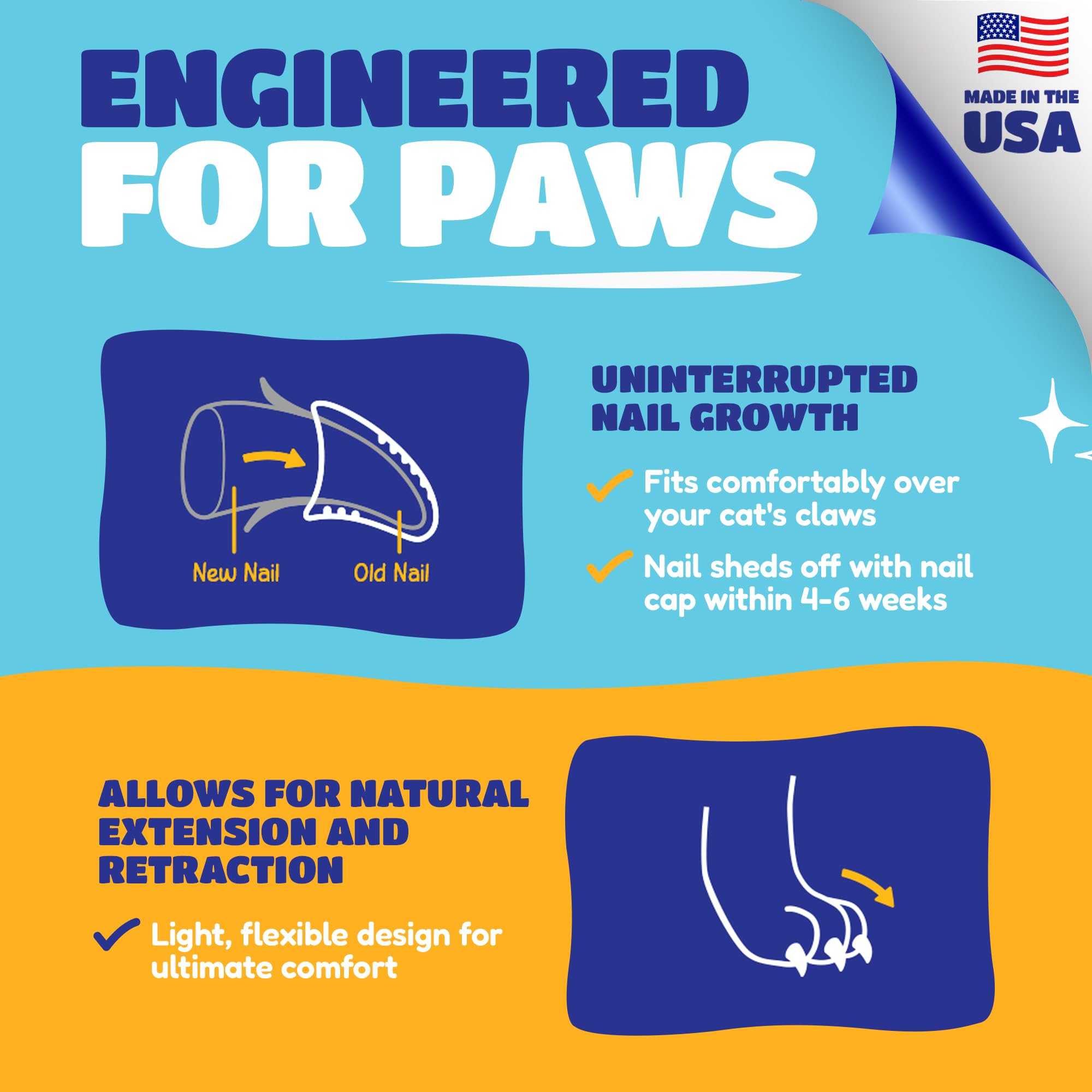 Soft Claws adhesivos fabricados en EE.UU. seguros