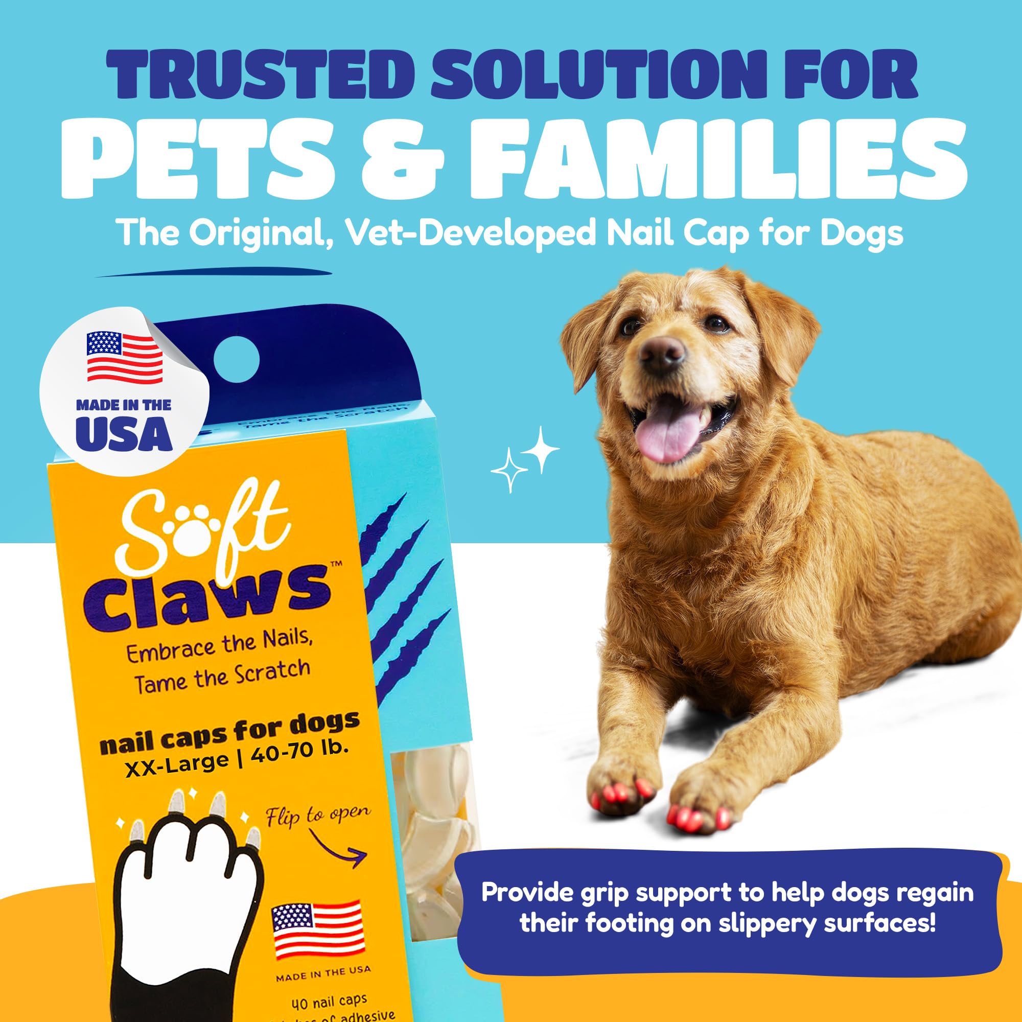 Soft Claws nail caps closeup showing cap texture for gentle, secure fit.