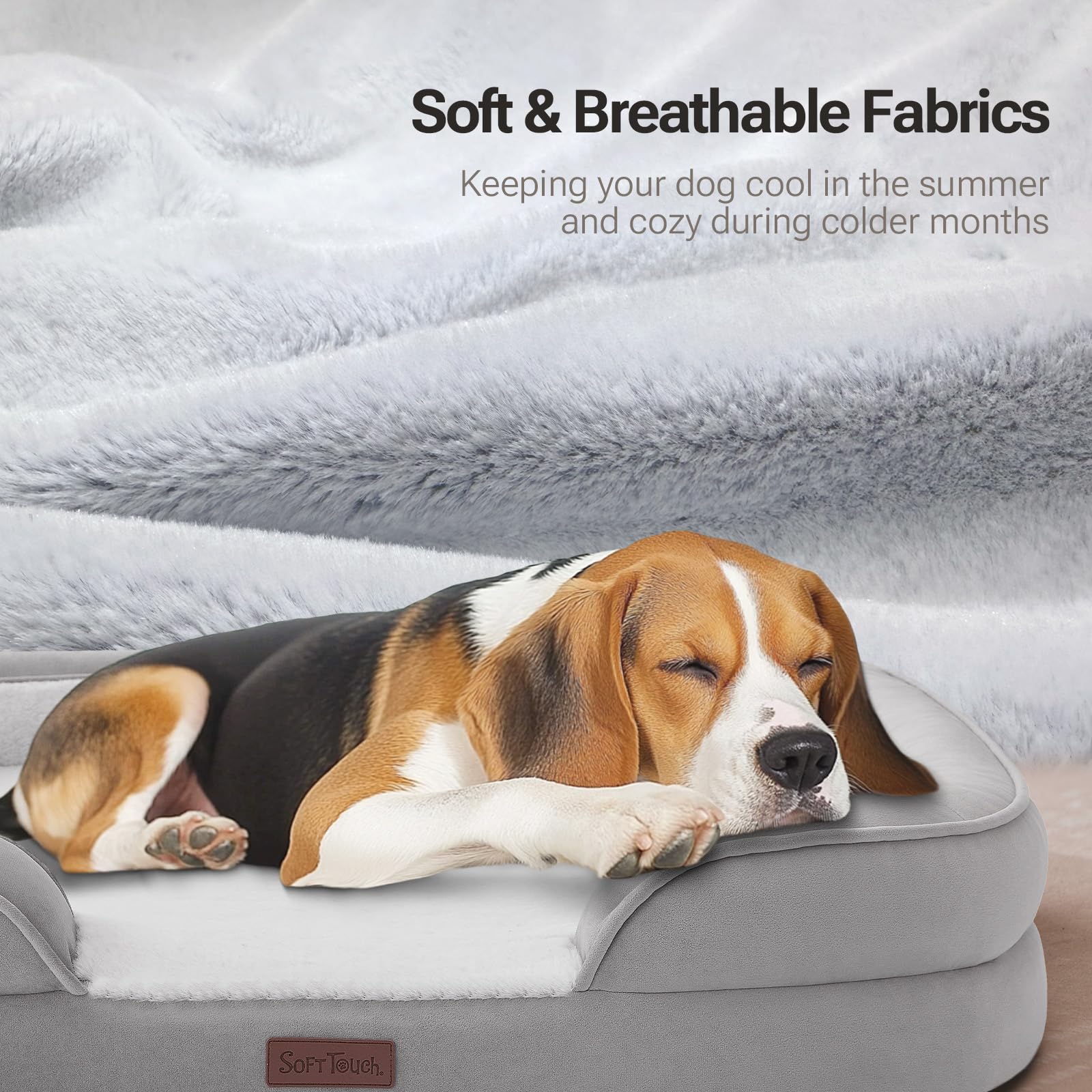 Soft Touch bed close-up on 3.5-inch side bolster for security