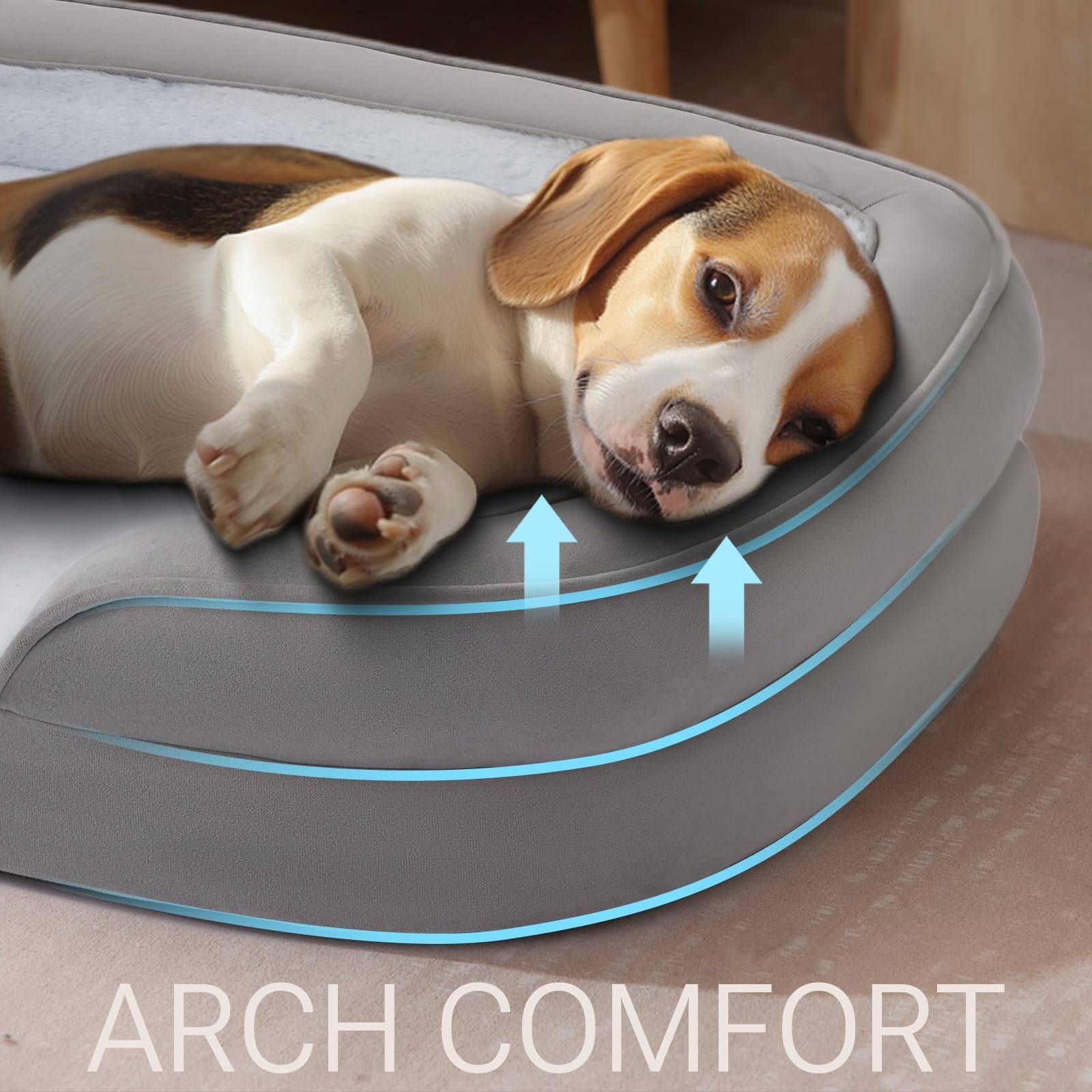 Soft Touch bed with waterproof liner protecting against spills