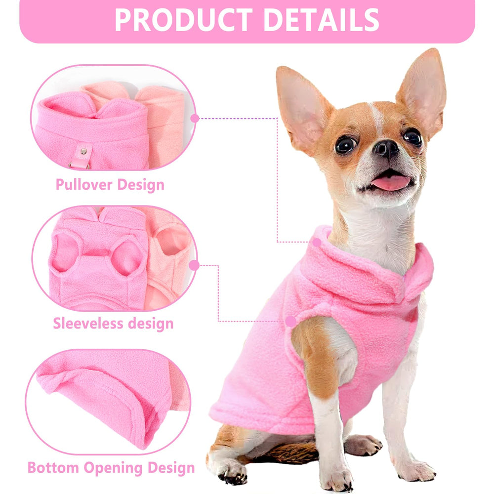 Soft warm fleece dog sweater offers cozy comfort and breathable wear.