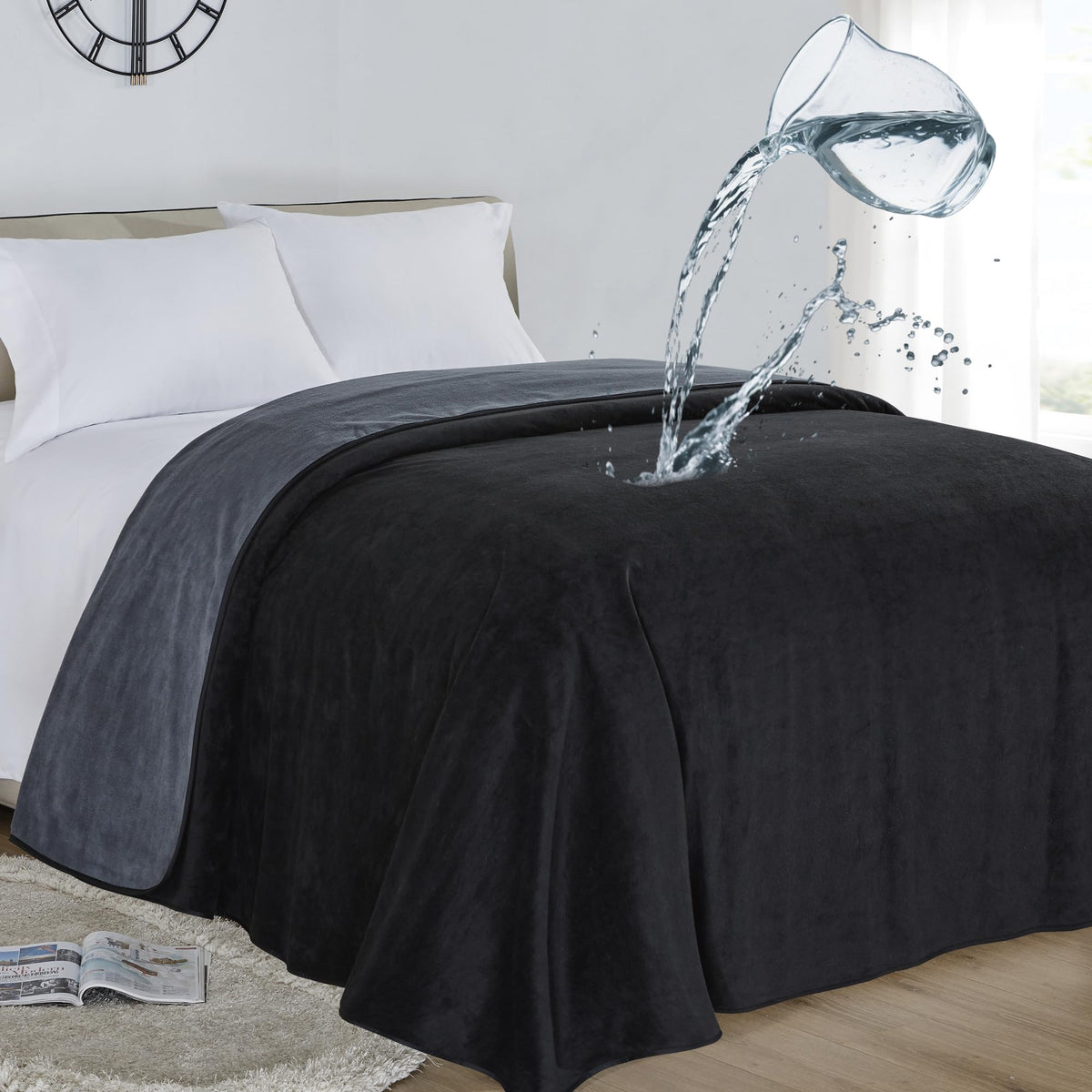 Softan waterproof blanket bed cover protects against spills on the bed