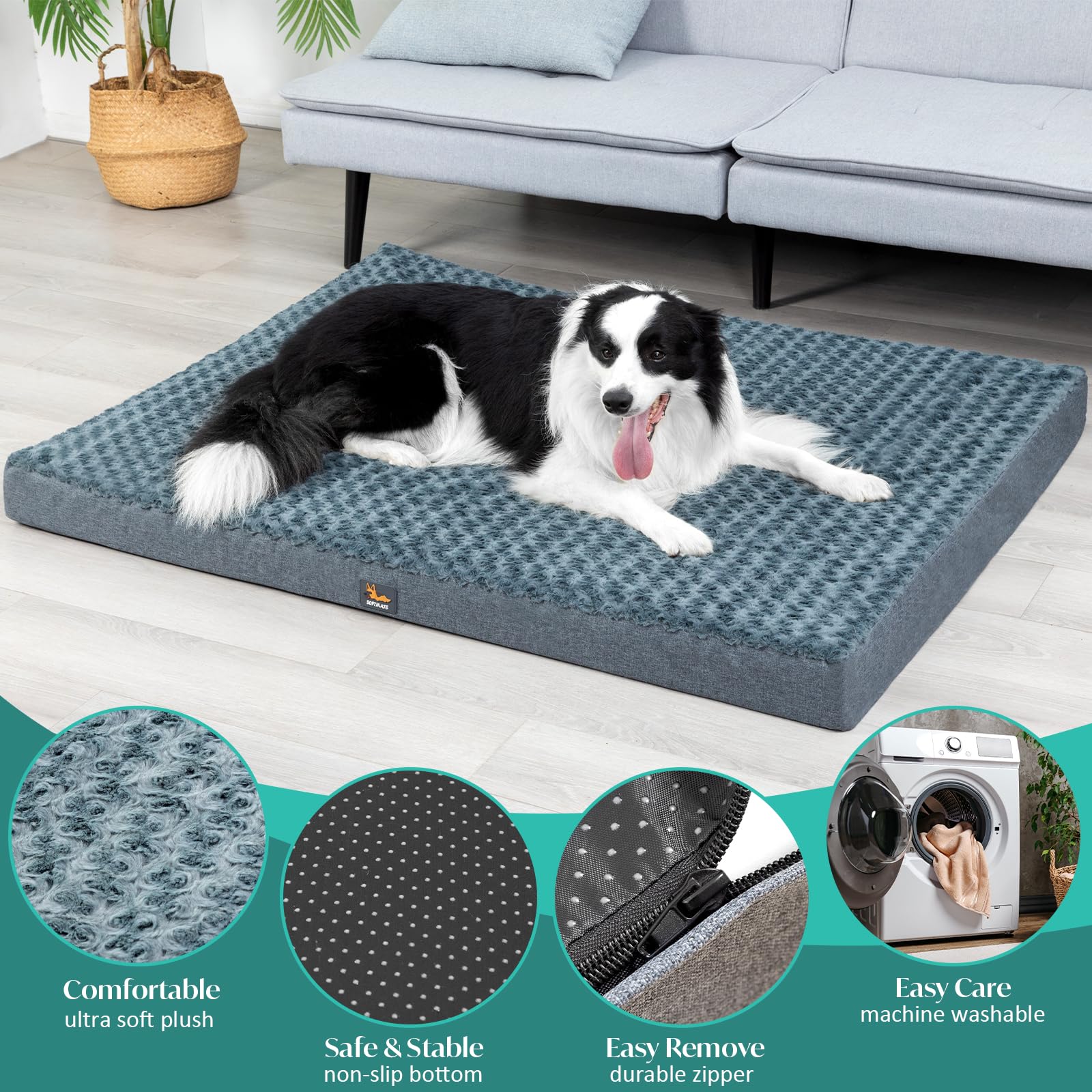 SOFTMATE removable-washable cover for easy cleaning and upkeep