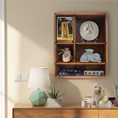 Sofunii Pet Memorial Shadow Box side view showing compact 11x14 profile