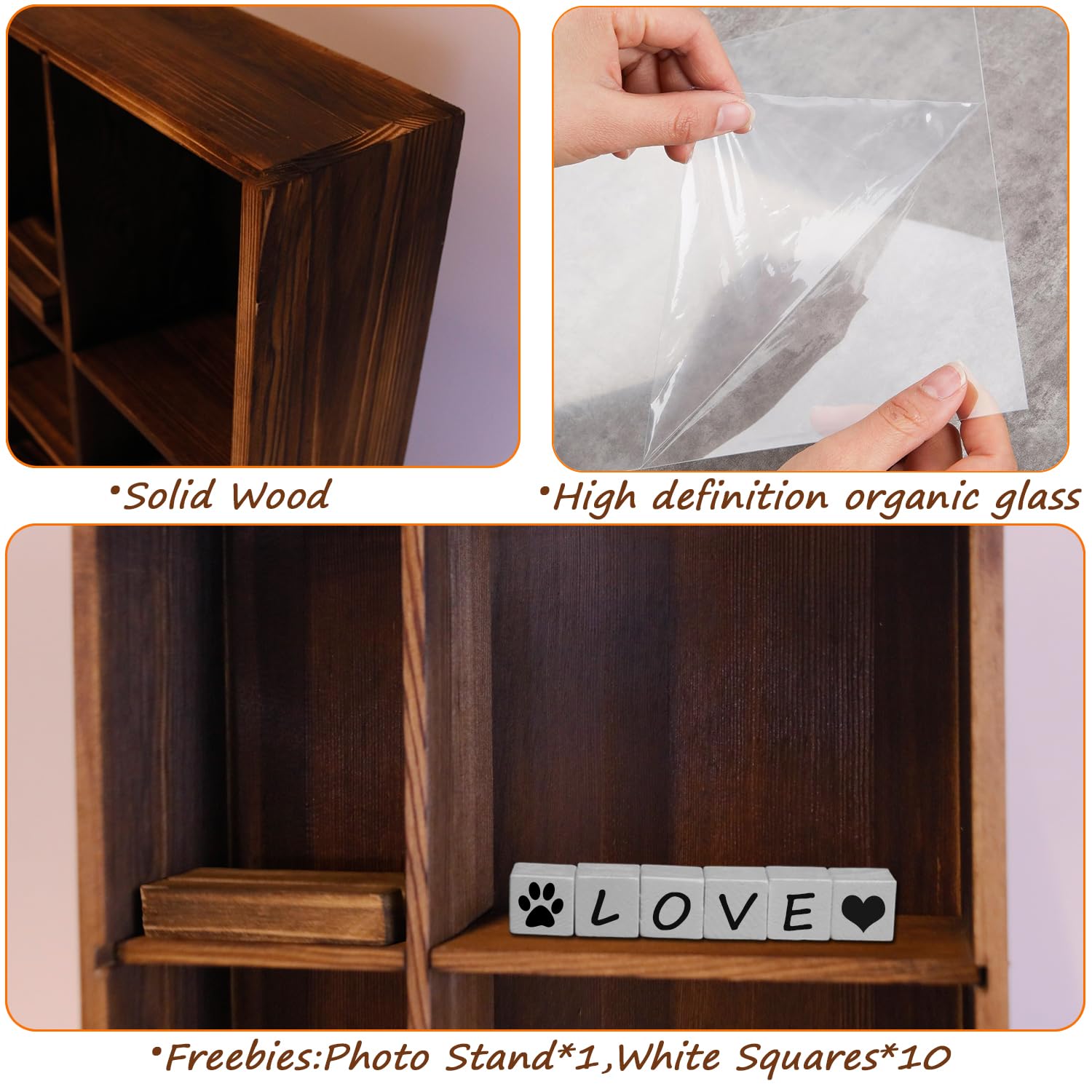 Sofunii Pet Memorial Shadow Box wall-mount ready for versatile display