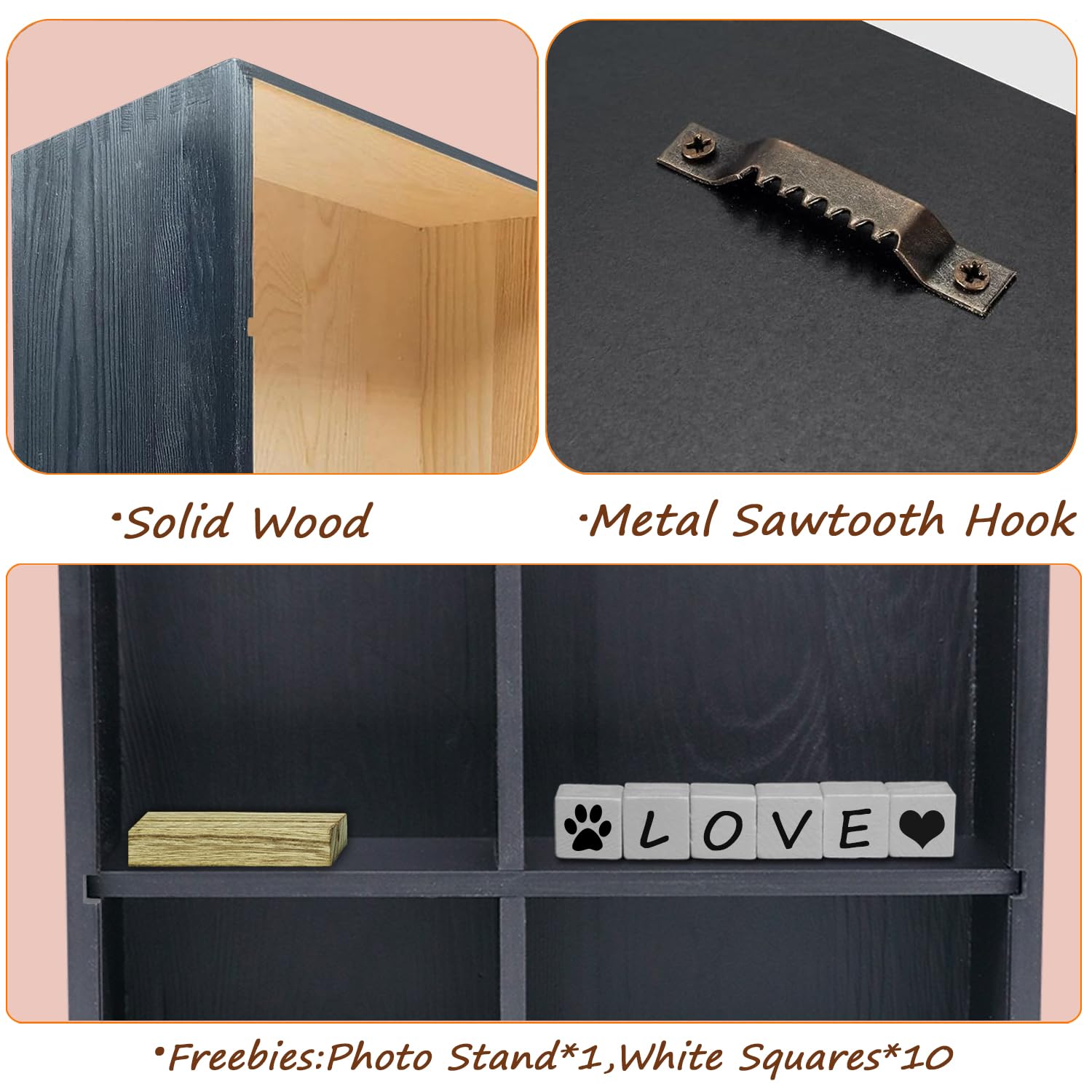 Photo stand and built‑in shelves in Sofunii memorial box