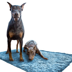 Soggy Doggy Doormat blue plain design at entry with strong absorption.