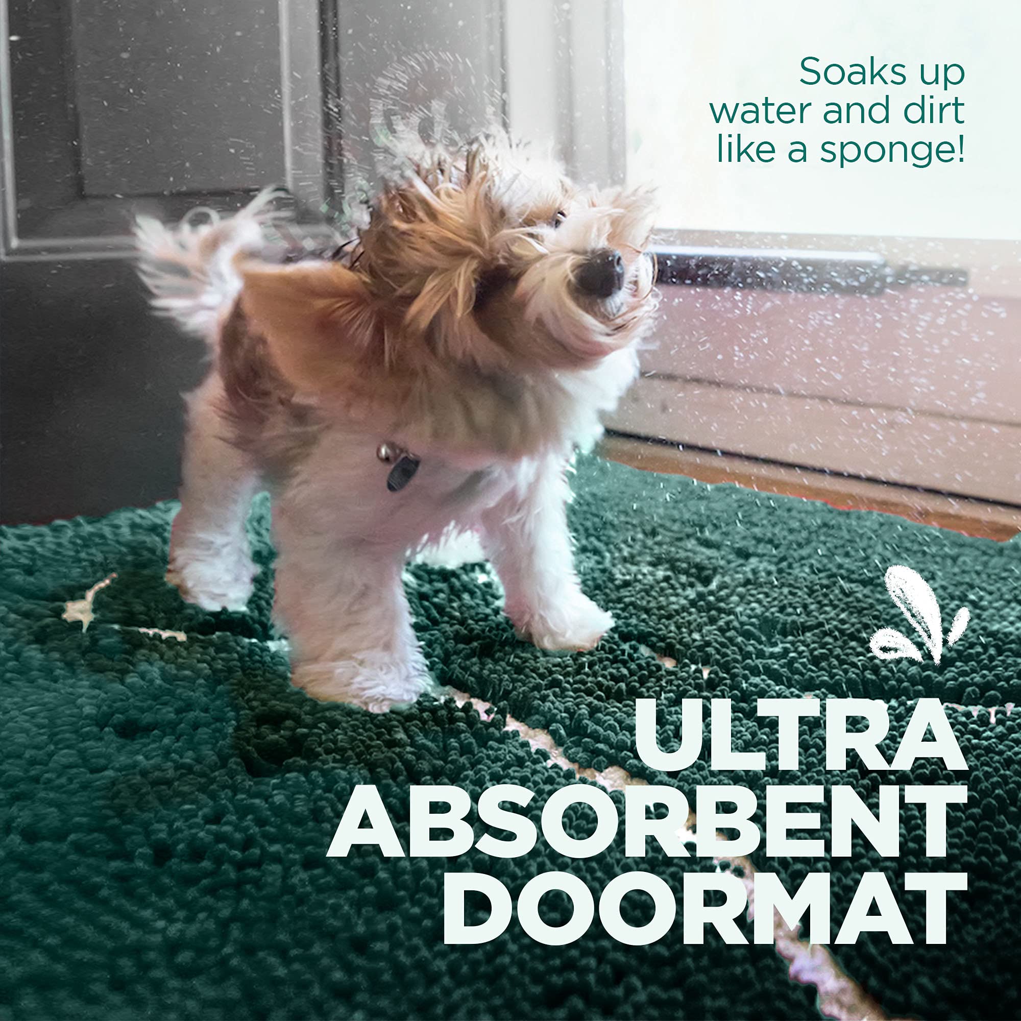 Soggy Doggy Doormat bone design extended size 36x60 fits large doorways
