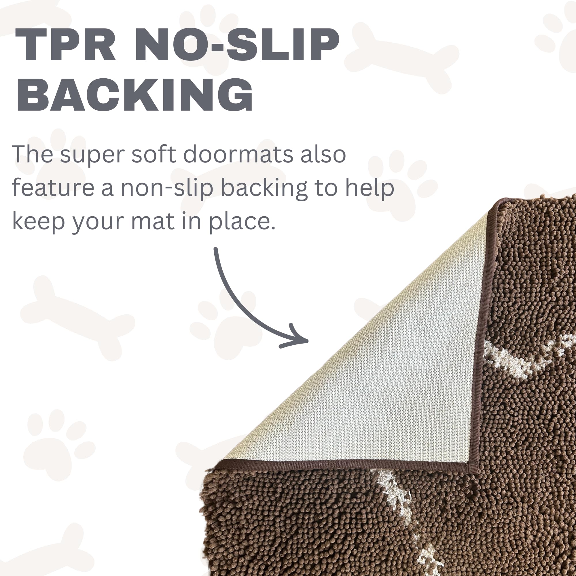Soggy Doggy Doormat placed at entryway to keep floors cleaner