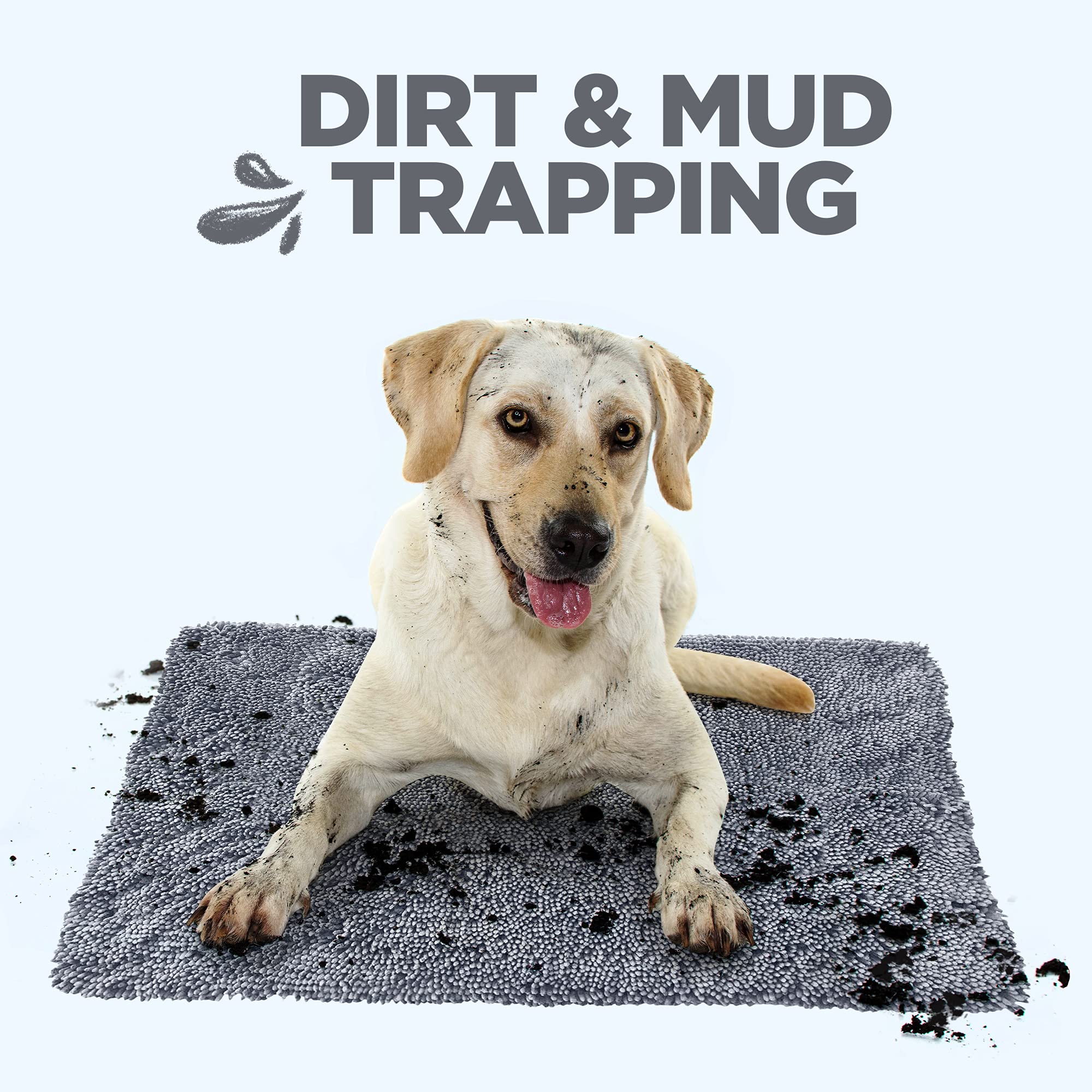 Soggy Doggy Doormat entryway placement demonstrates large 36x60 size for wide doors