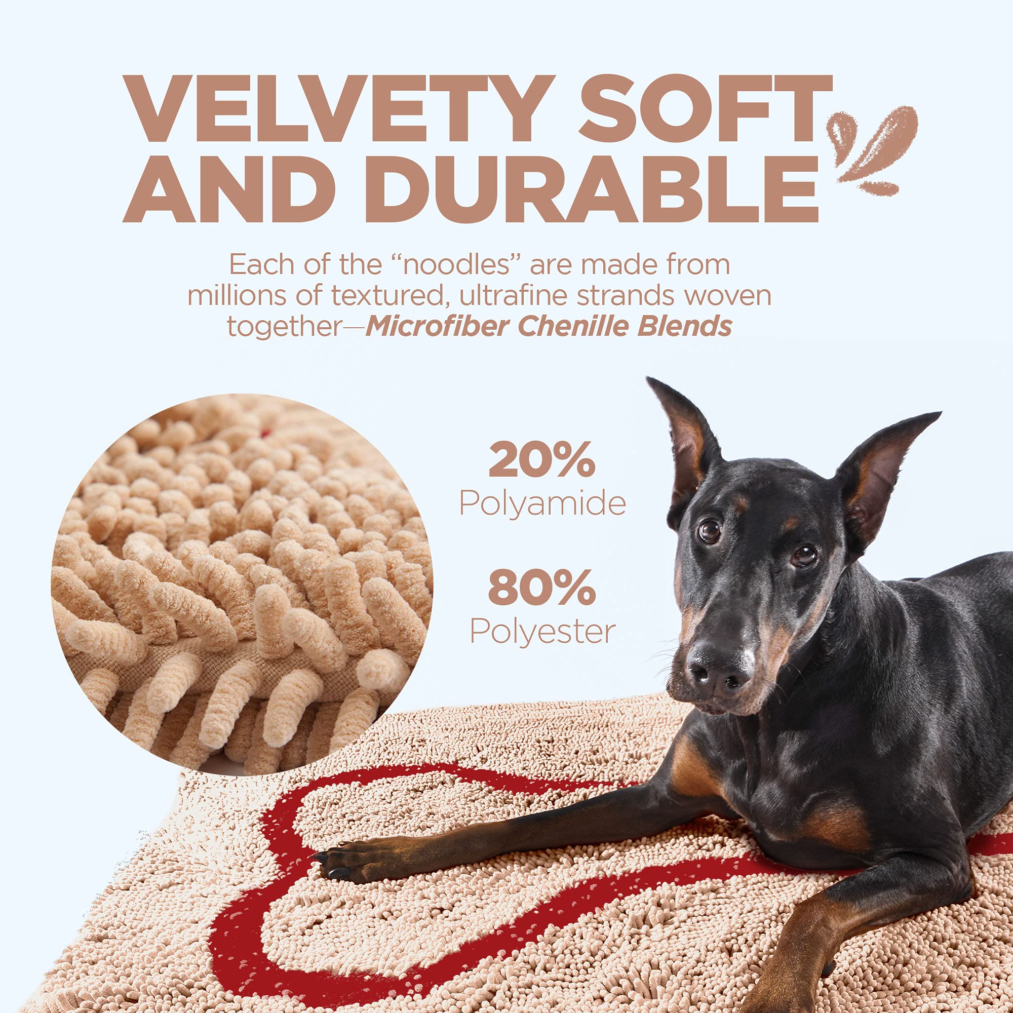 Soggy Doggy Doormat at entryway catches moisture before spread