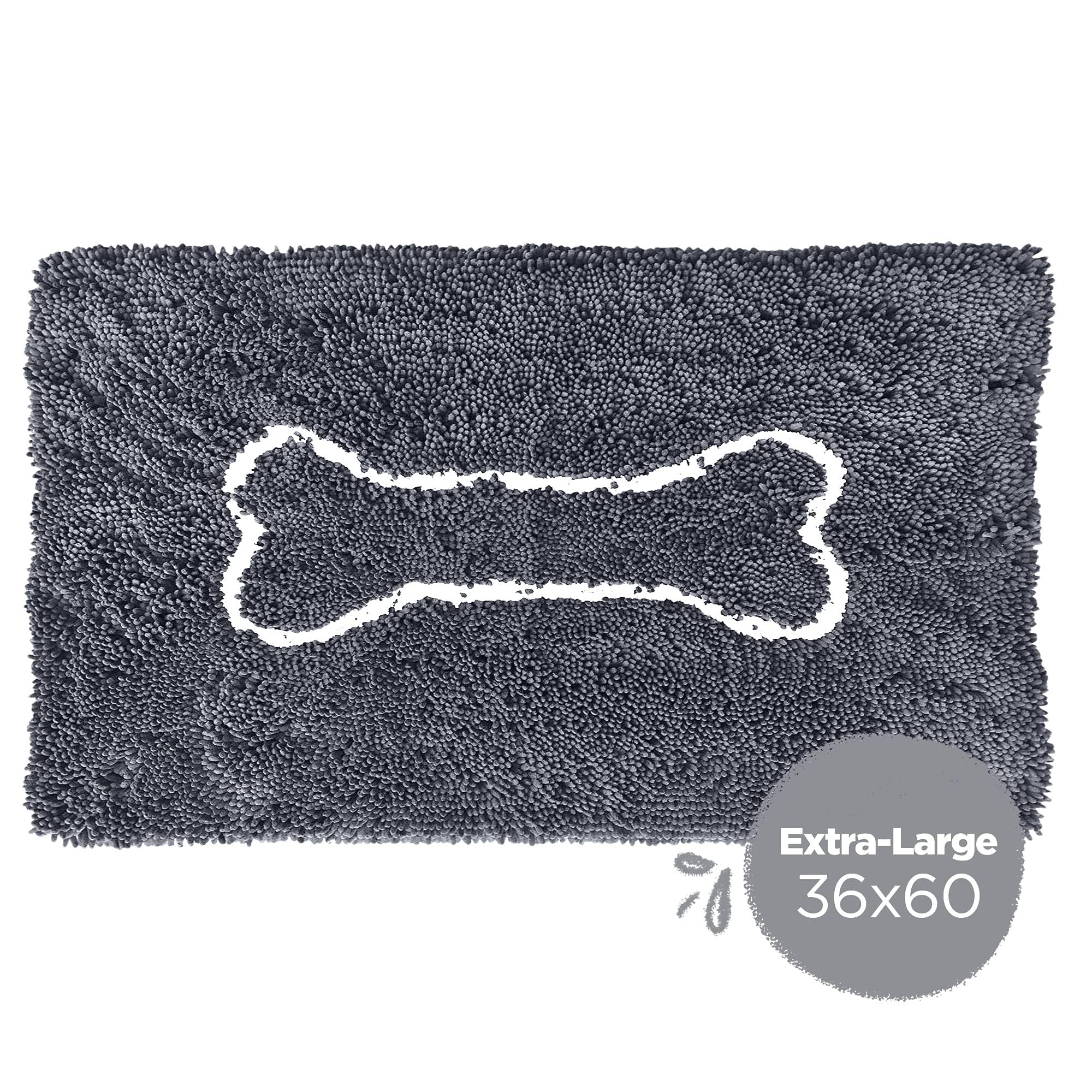 Soggy Doggy Doormat large grey bone color blends with decor