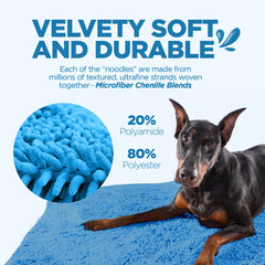 Soggy Doggy Doormat machine-washable for easy refreshing after muddy days.