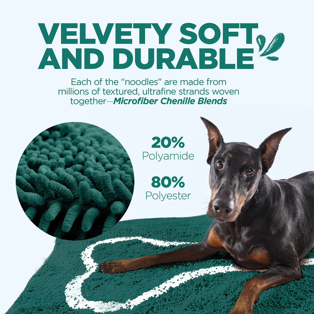 Soggy Doggy Doormat non-slip backing keeps mat stable on floors