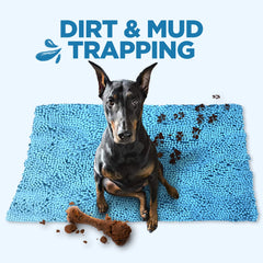 Soggy Doggy Doormat with non-slip backing keeps it from sliding.