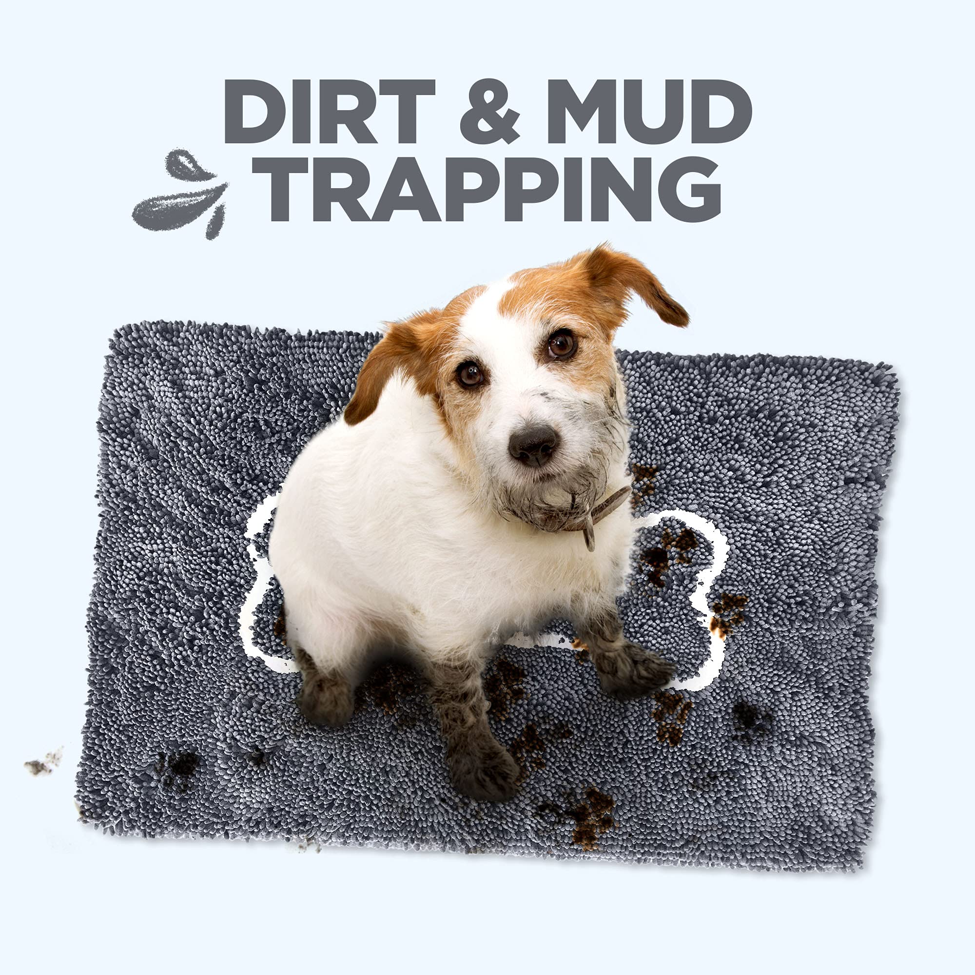 Soggy Doggy Doormat dries quickly to reduce odors after muddy walks