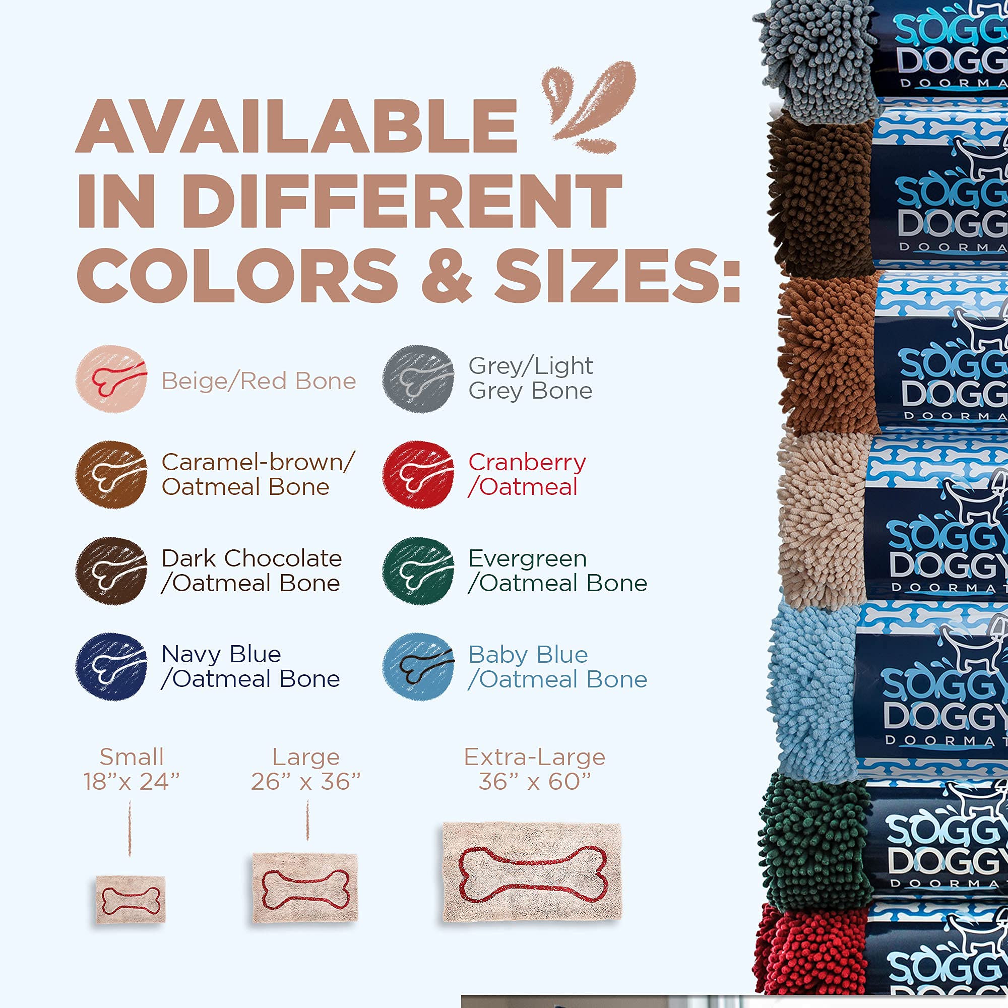 Soggy Doggy Doormat soft, cozy surface is paw-friendly