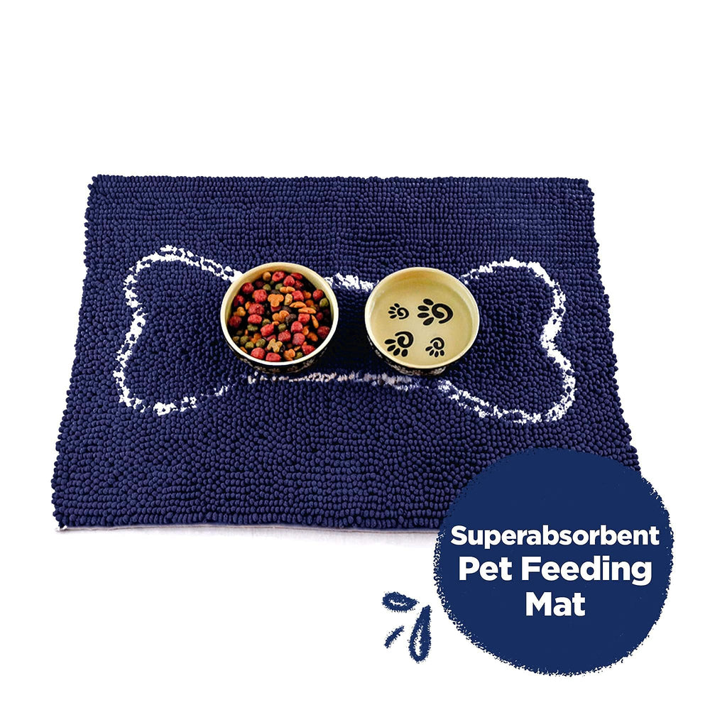 Soggy Doggy Slopmat durable chenille withstands daily spills and muddy paw prints.