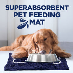 Soggy Doggy Slopmat non-slip backing helps keep bowls stable during spirited meals.