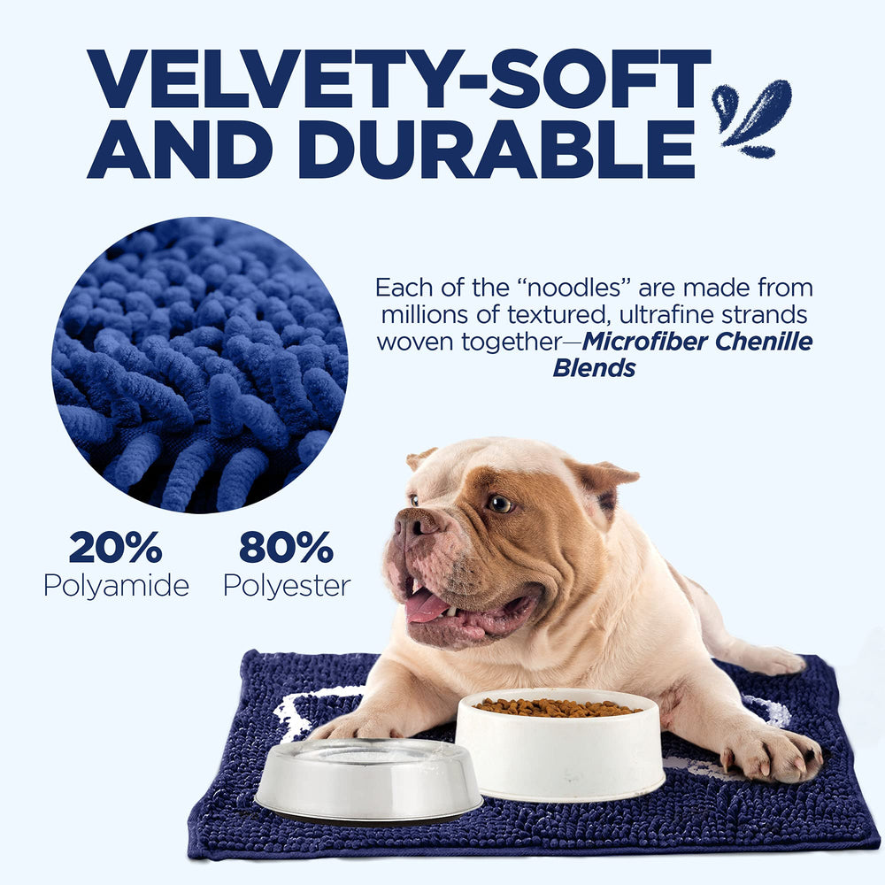 Soggy Doggy Slopmat under bowls setup highlights quick-dry surface and odor control.