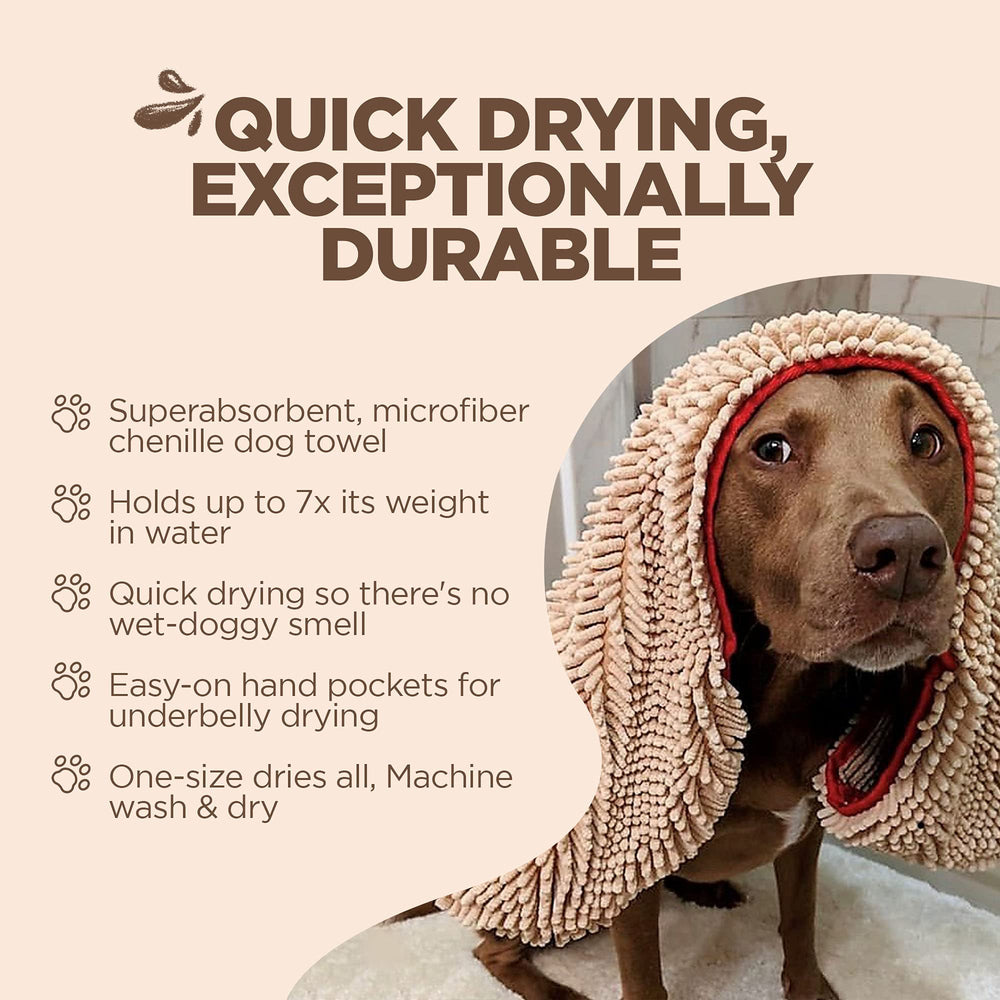 Soggy Doggy Super Shammy Dog Towel odor-control benefits keep home smelling fresh between uses.