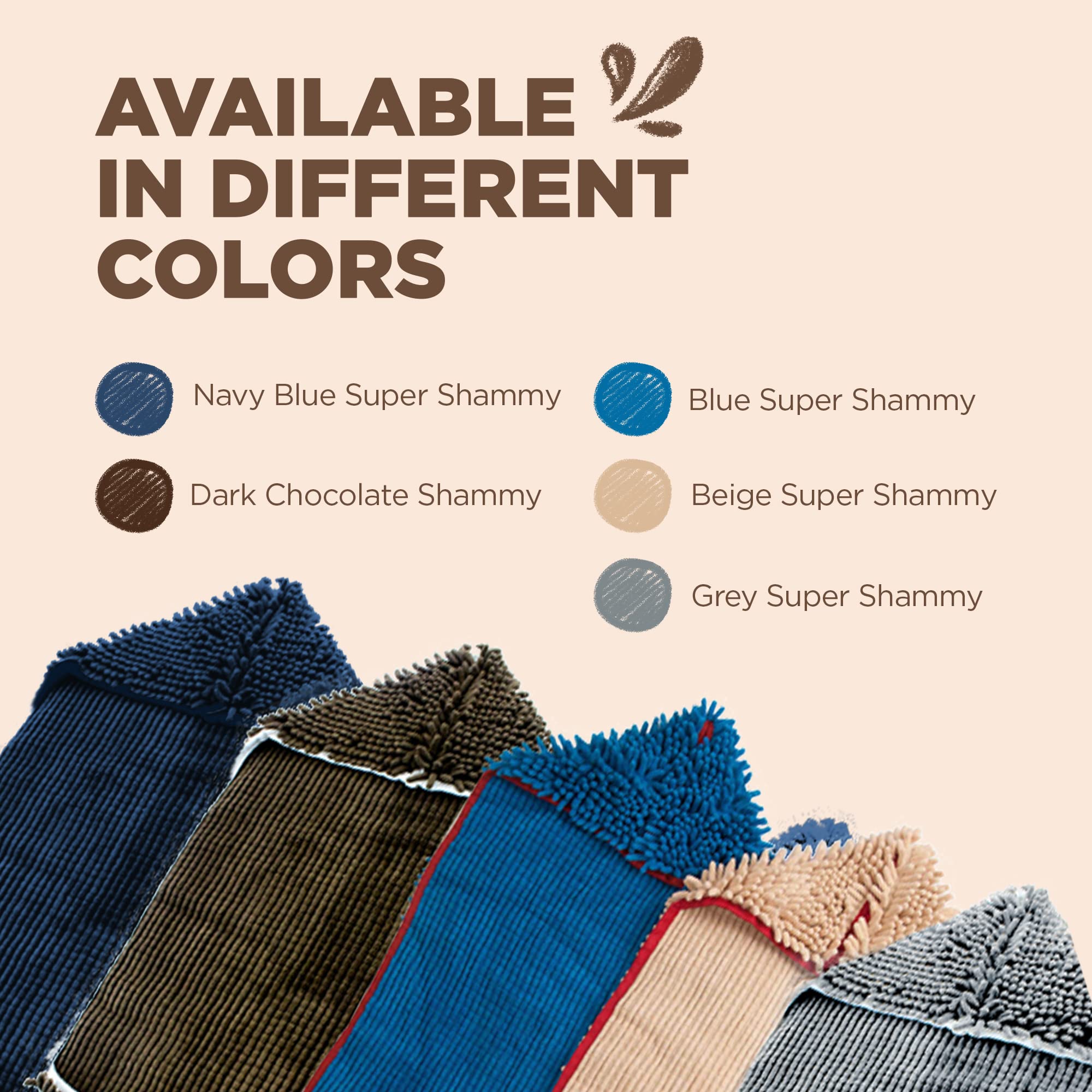 Soggy Doggy Super Shammy Dog Towel soft-plush-chenille feels gentle on skin.