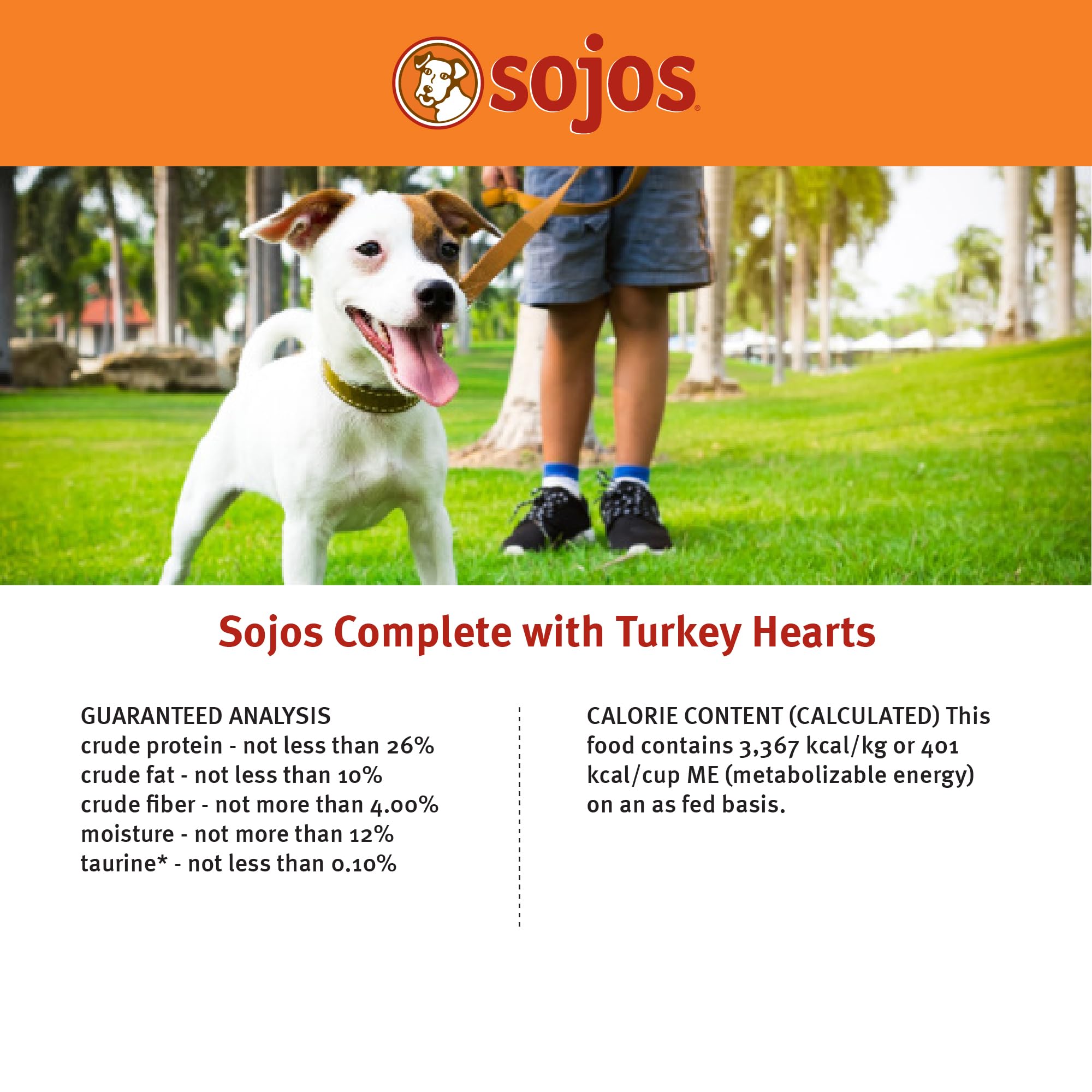 Sojos grain-free gluten-free GMO-free dog food supports sensitive stomachs