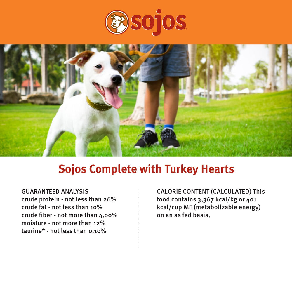 Sojos grain-free gluten-free GMO-free dog food supports sensitive stomachs