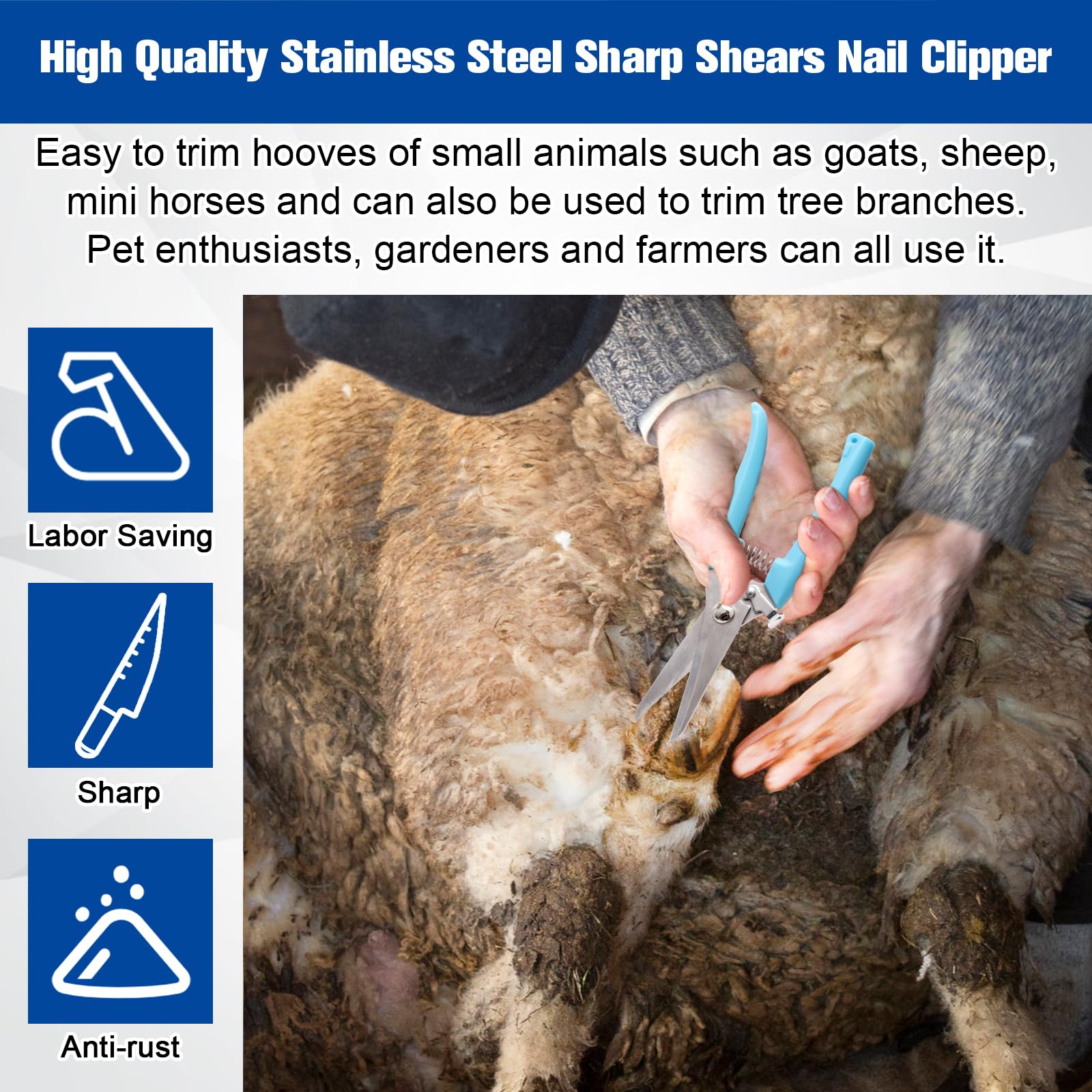 Solaradgy hoof-rasp-file dual-sided shows textured patterns for efficient smoothing.