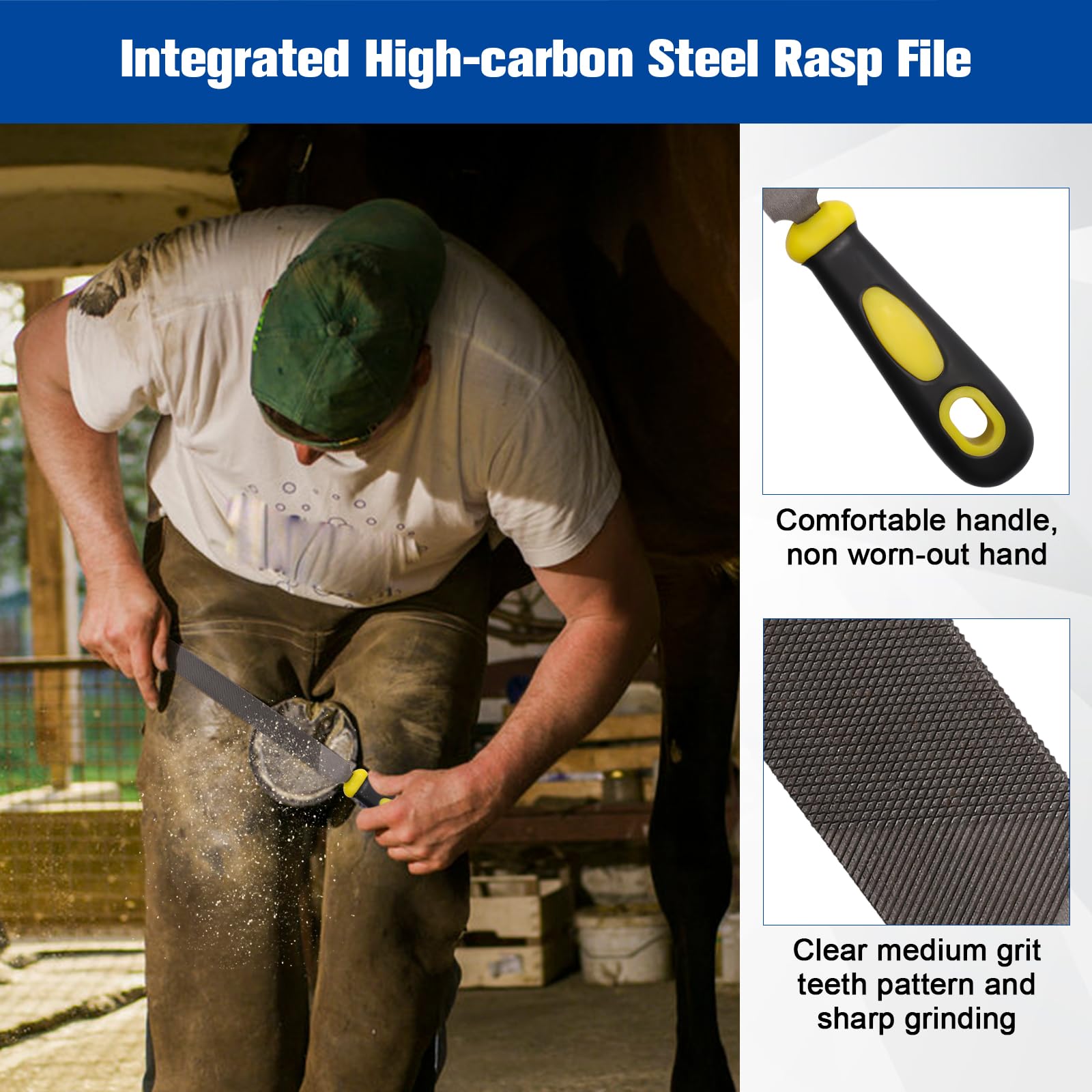 Solaradgy L-shaped-hoof-cutter-knife ergonomic design supports precise trimming.