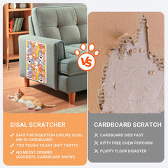 SOLDAY furniture-protection-scene shows sofa protection as cats scratch nearby.