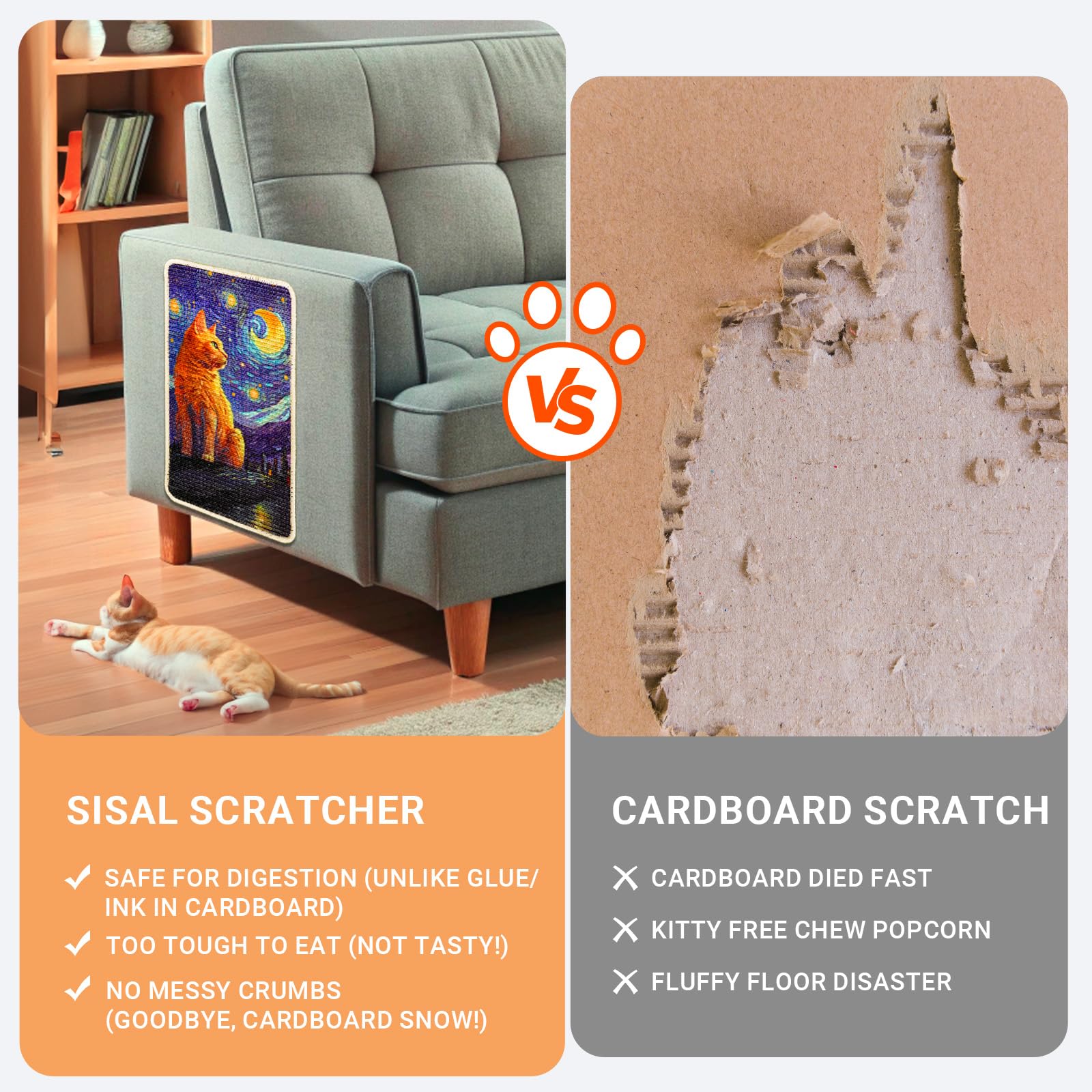 SOLDAY sisal scratcher hand-wash only keeps cleaning simple.