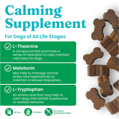 Solid Gold calming chews outer carton highlighting packaging and trusted relief for dogs