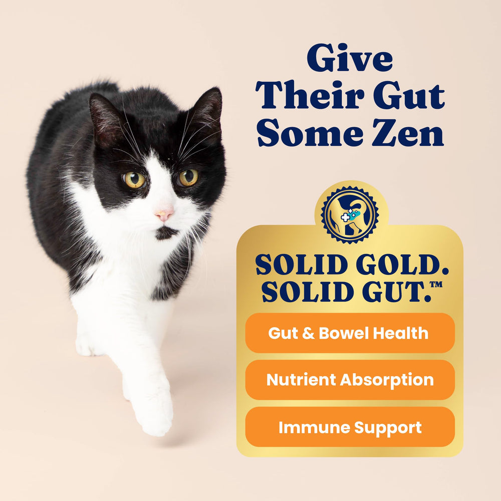 Solid Gold Cat Food-hairball-control-pumpkin-broccoli closeup shows fiber-rich ingredients aiding digestion.