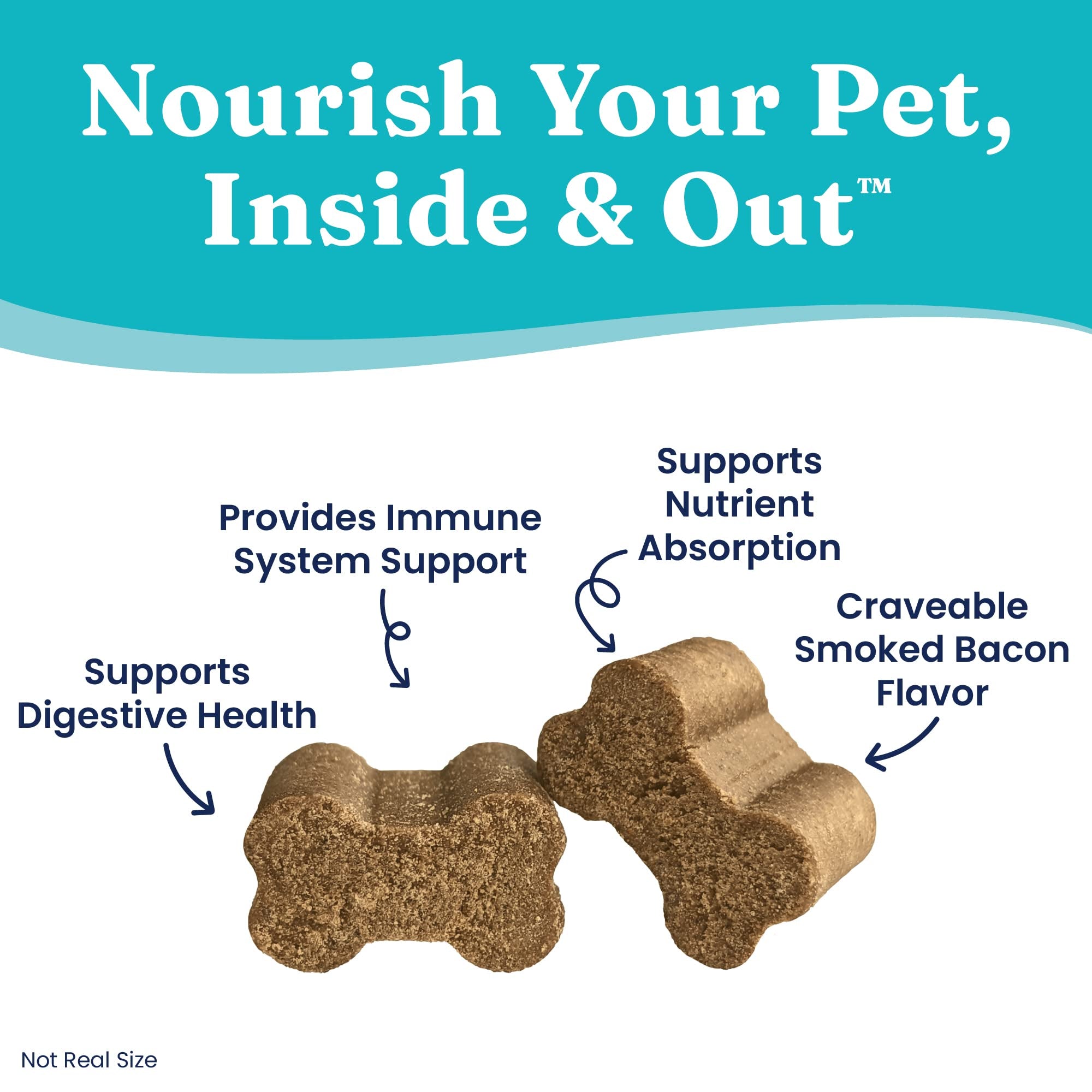 Solid Gold dog probiotics bacon chews given before meals support balanced digestion