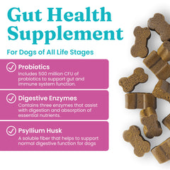 Solid Gold dog probiotics bacon chews in packet entice picky eaters while supporting gut flora