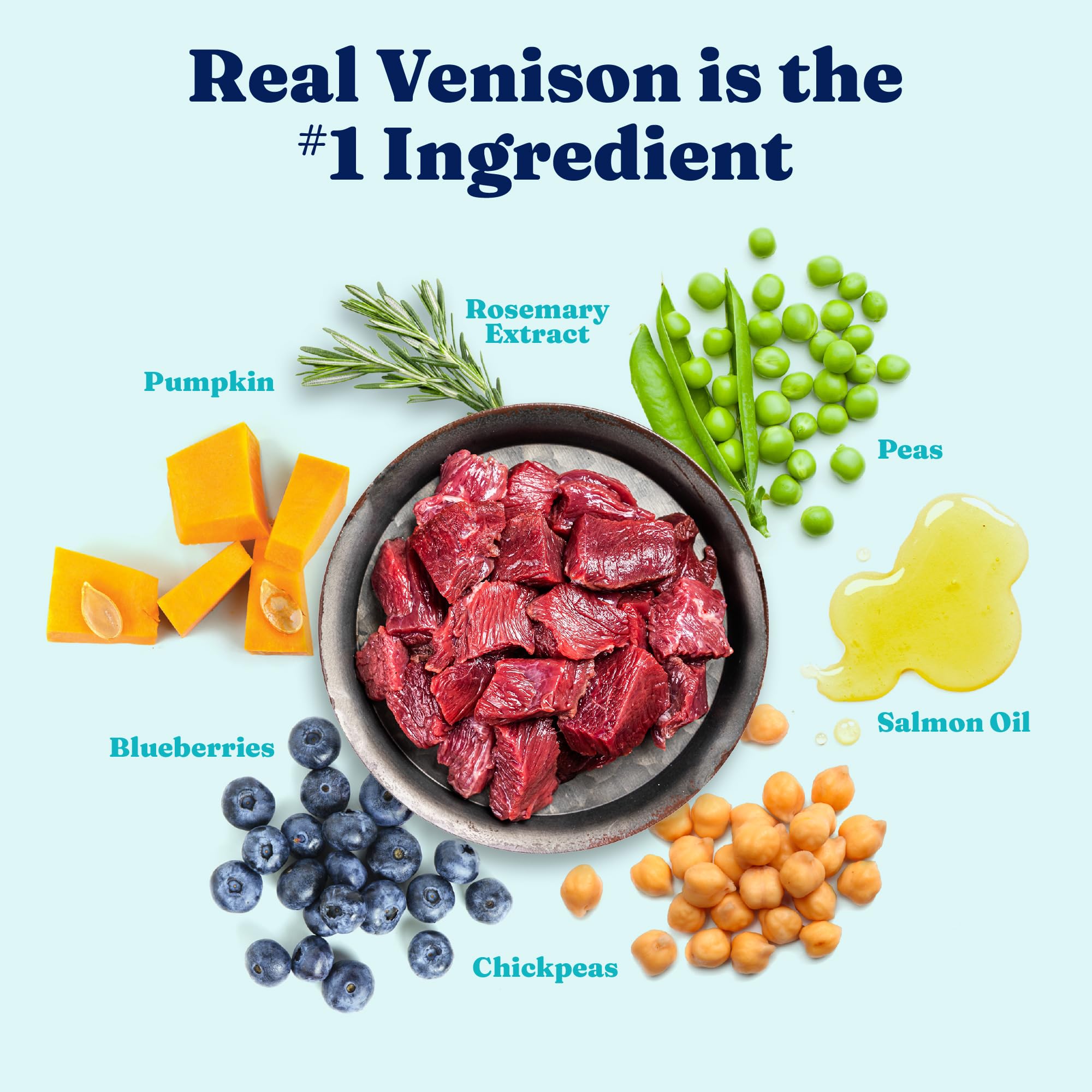 Solid Gold venison-probiotics-pumpkin blend in bowl for gut health benefits
