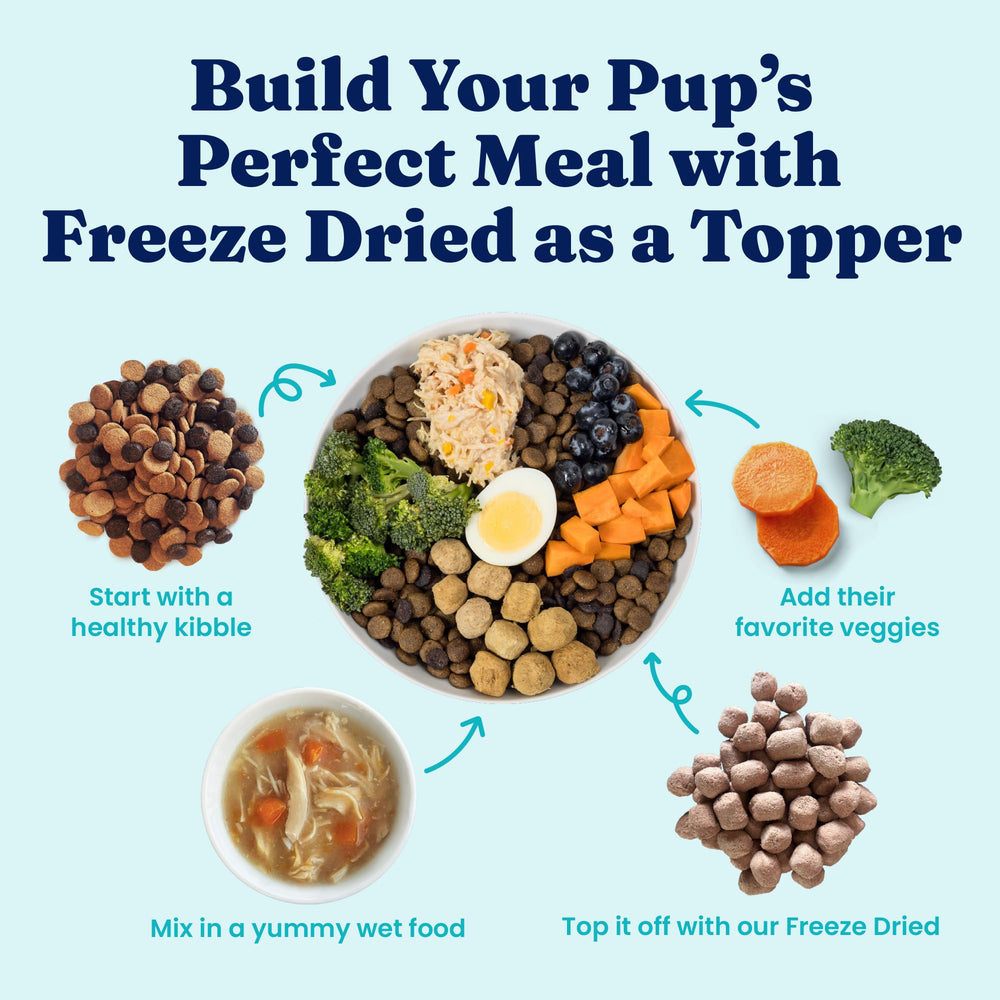 Solid Gold Freeze Dried Dog Food Topper is grain-free with natural ingredients