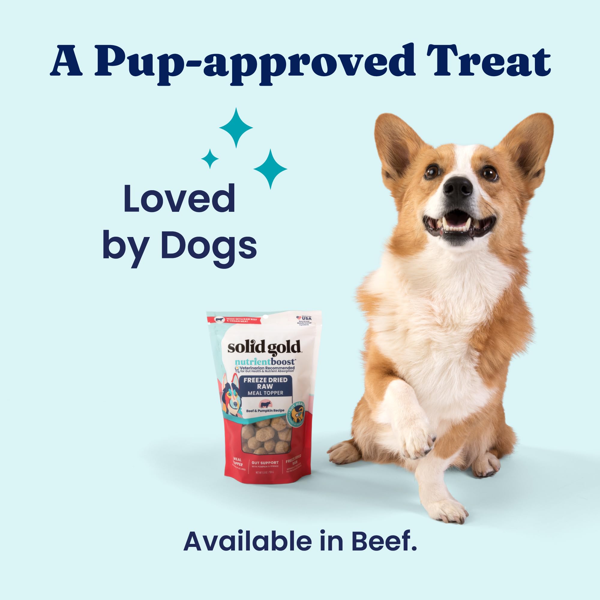 Solid Gold Freeze Dried Dog Food Topper training treat for quick rewards