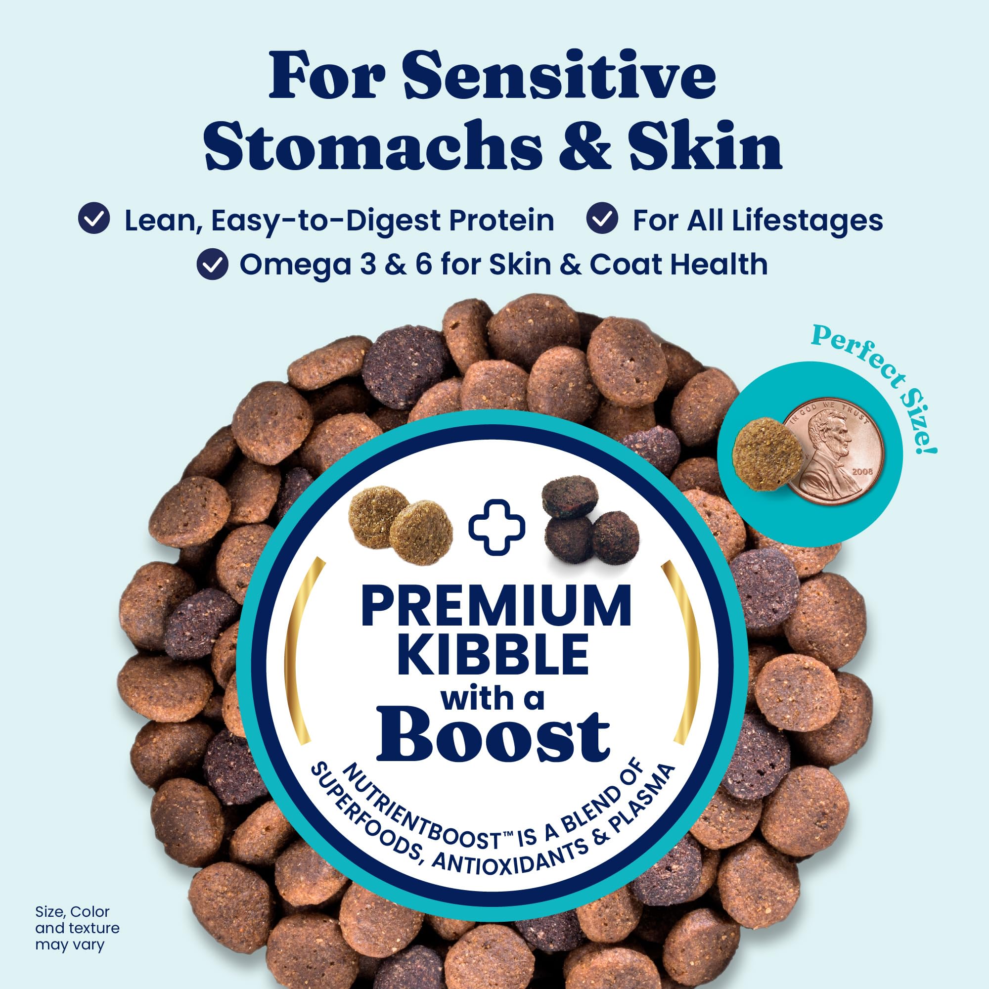 Solid Gold grain-free dog food packaging highlights venison, pumpkin, and probiotics.