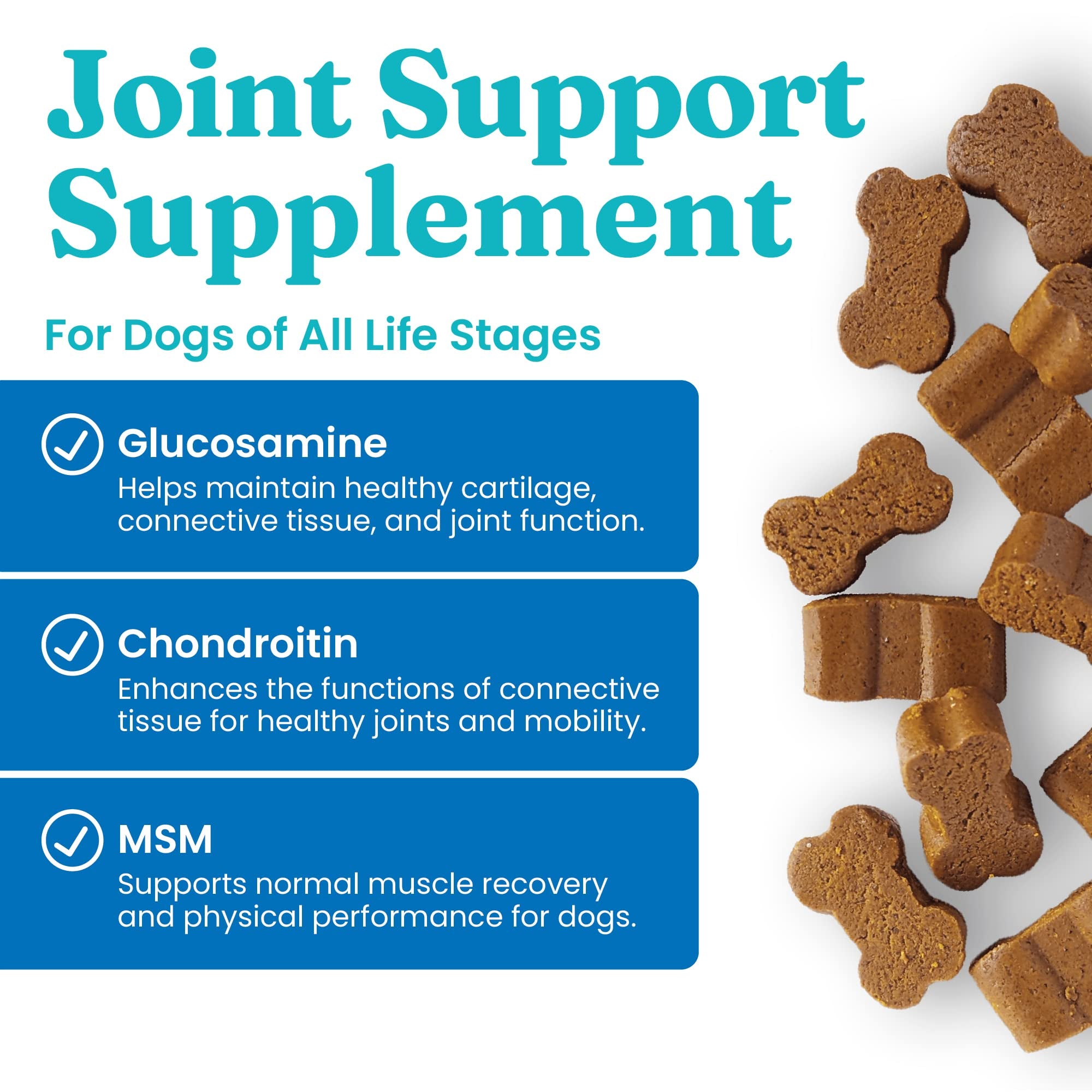Solid Gold small to large dog joint chews suitable for dogs of all sizes.