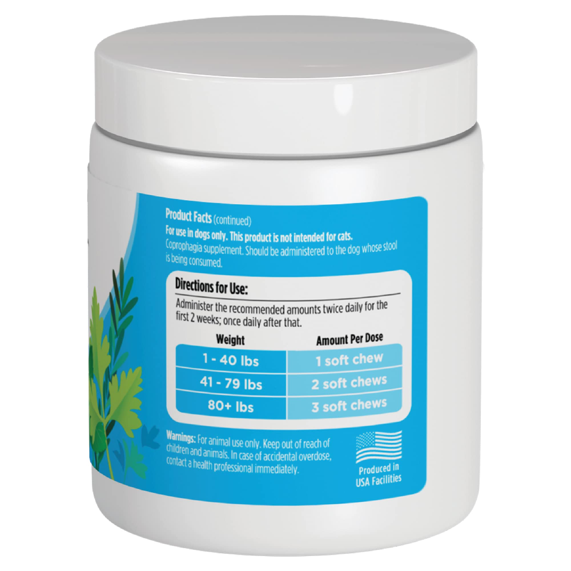 Solid Gold No Poo Chews yucca odor reduction emphasis.
