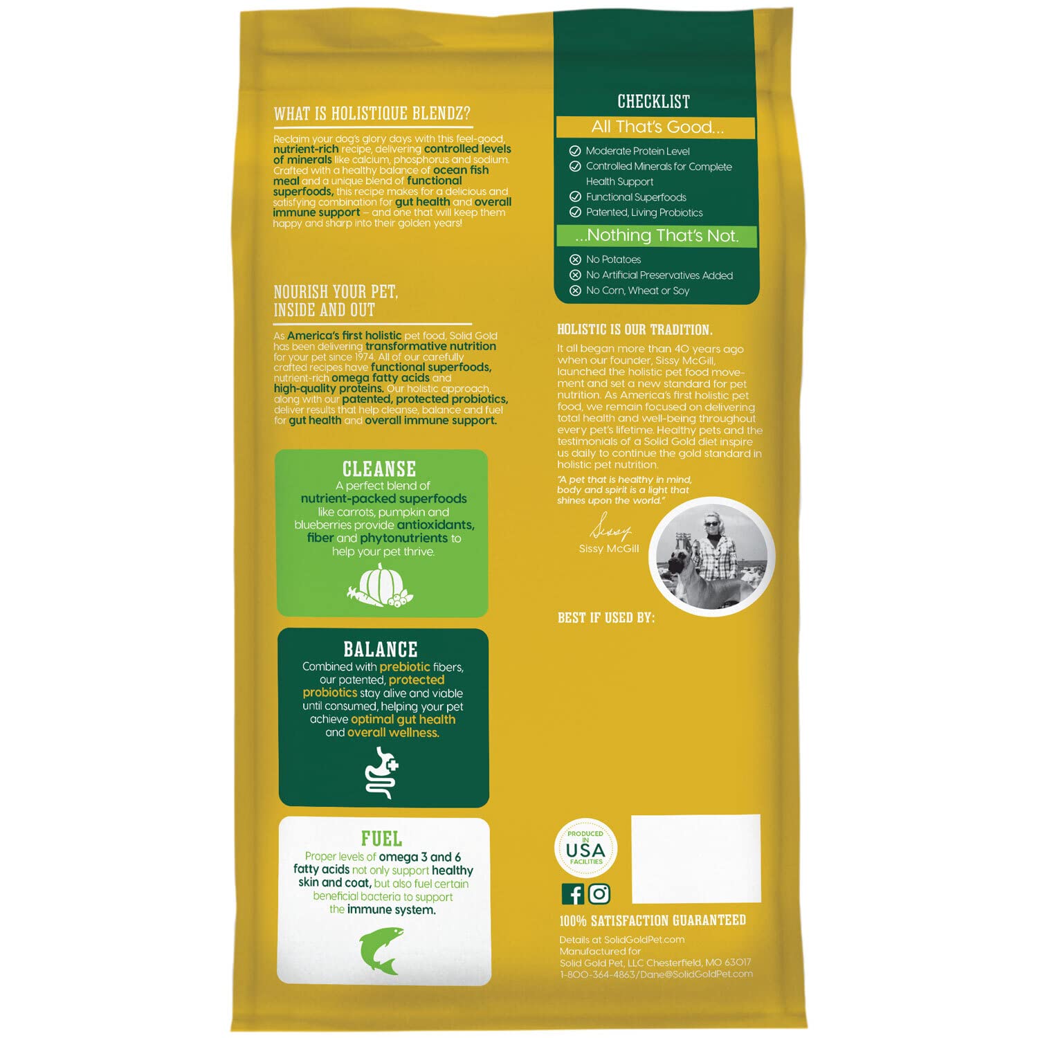 Solid Gold packaging-4lb bag highlights portability for easy feeding routines.