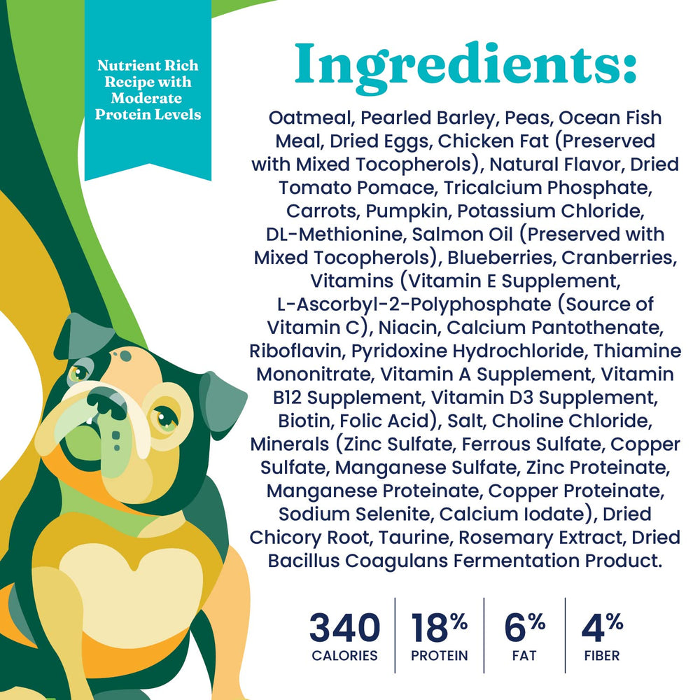 Solid Gold potato-free label emphasizes gut-friendly, high-fiber nutrition