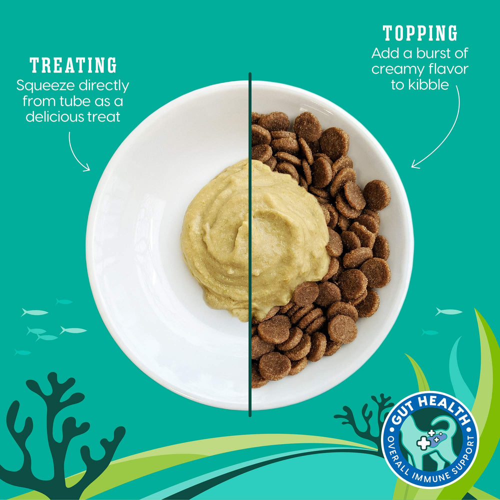 Solid Gold SeaMeal Squeezes seaweed ingredient close-up emphasizes gut and immune support.