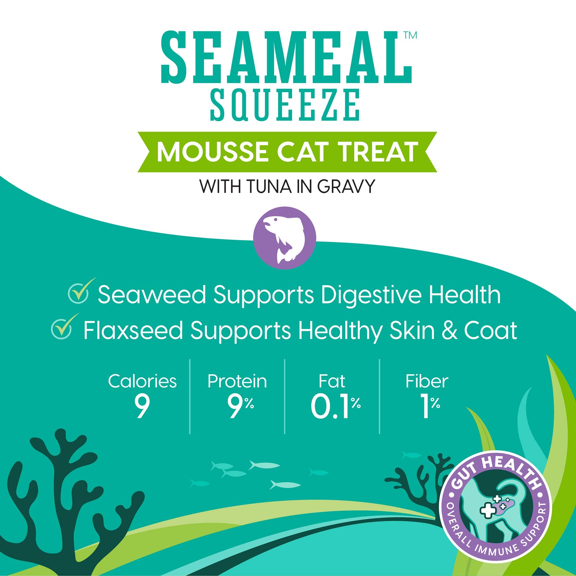 Solid Gold SeaMeal Squeeze Treat Sea-Flavor serving shot illustrating convenient squeeze-on feeding.