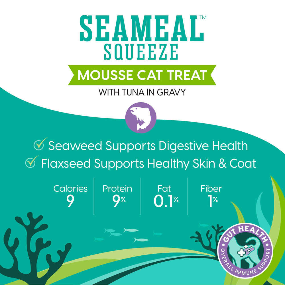 Solid Gold SeaMeal Squeeze Treat Sea-Flavor serving shot illustrating convenient squeeze-on feeding.